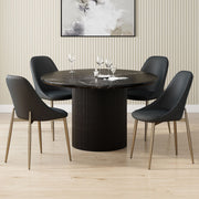 WorldwideJILSA BLK_CLEO BK - 5PC DINING SET
