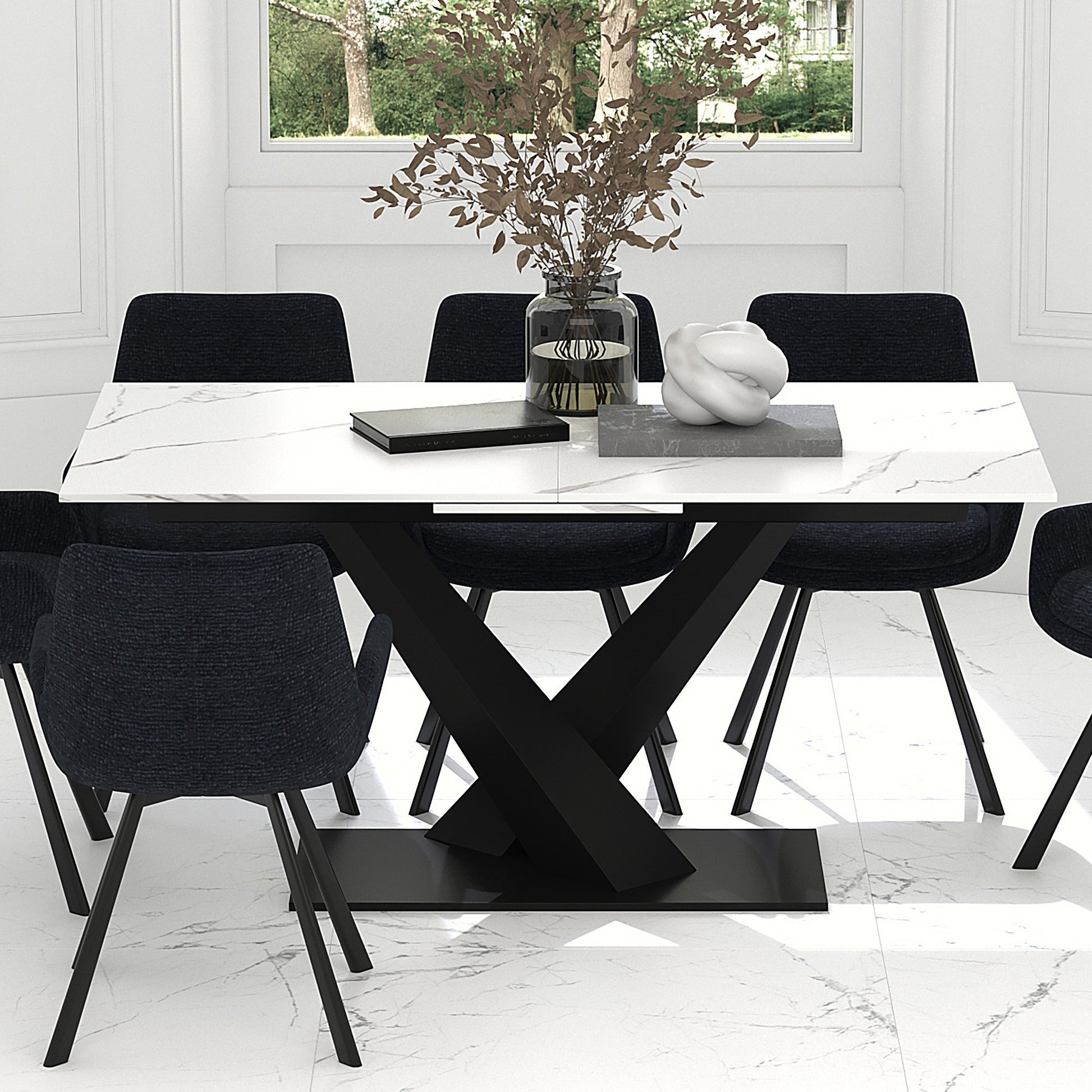 WorldwideJULIUS - EXTENSION DINING TABLE - WHITE