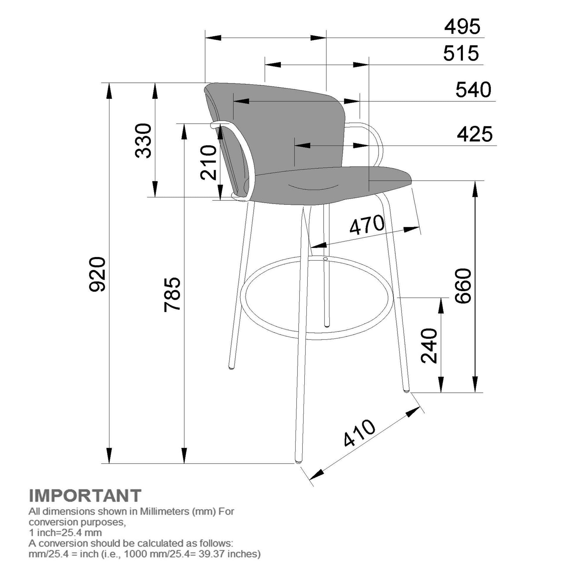 WorldwideKALANI - 26' COUNTER STOOL - BEIGE