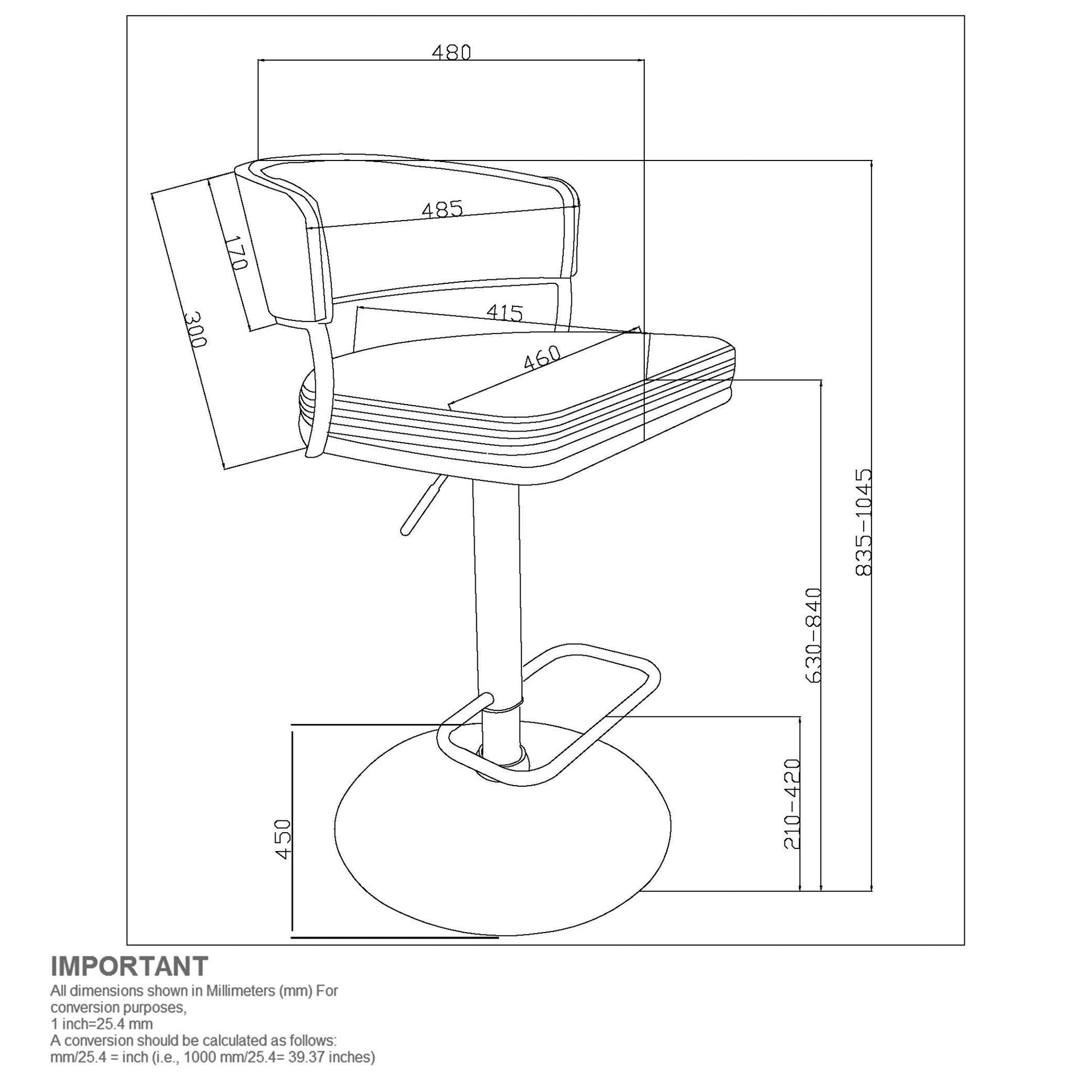 WorldwideKAZAN - AIR LIFT STOOL - IVORY