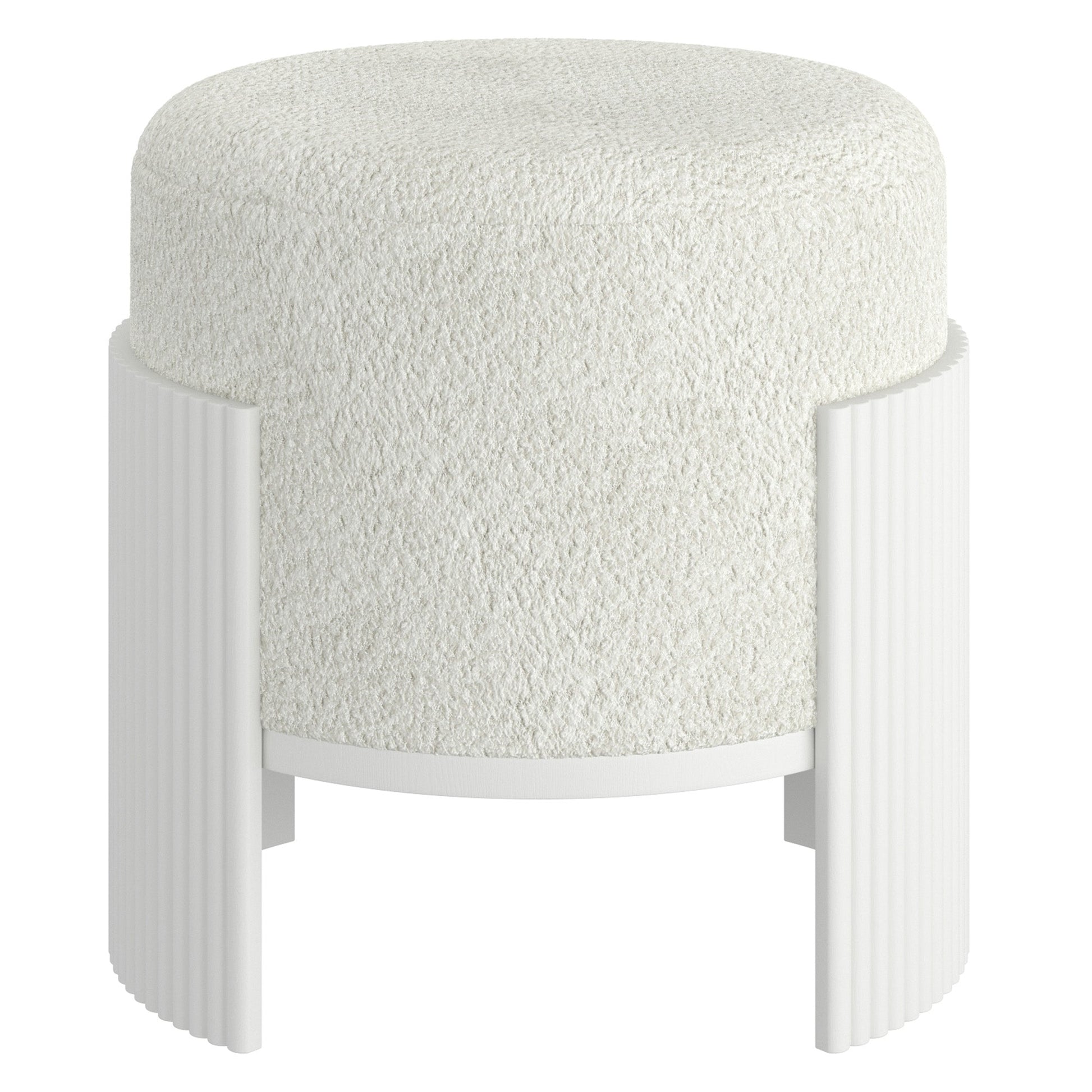 WorldwideKIRAZ - ROUND OTTOMAN - IVORY_WHITE