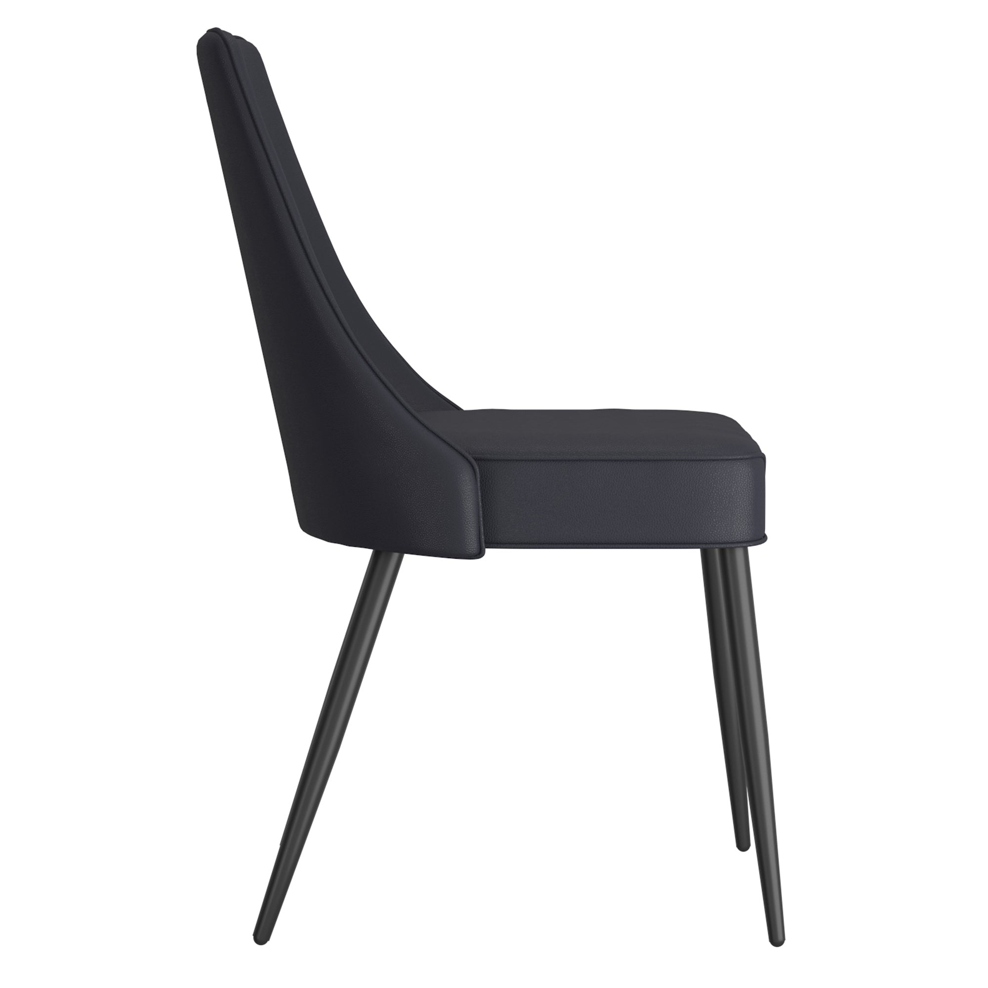 WorldwideKODA - SIDE CHAIR PU - BLACK