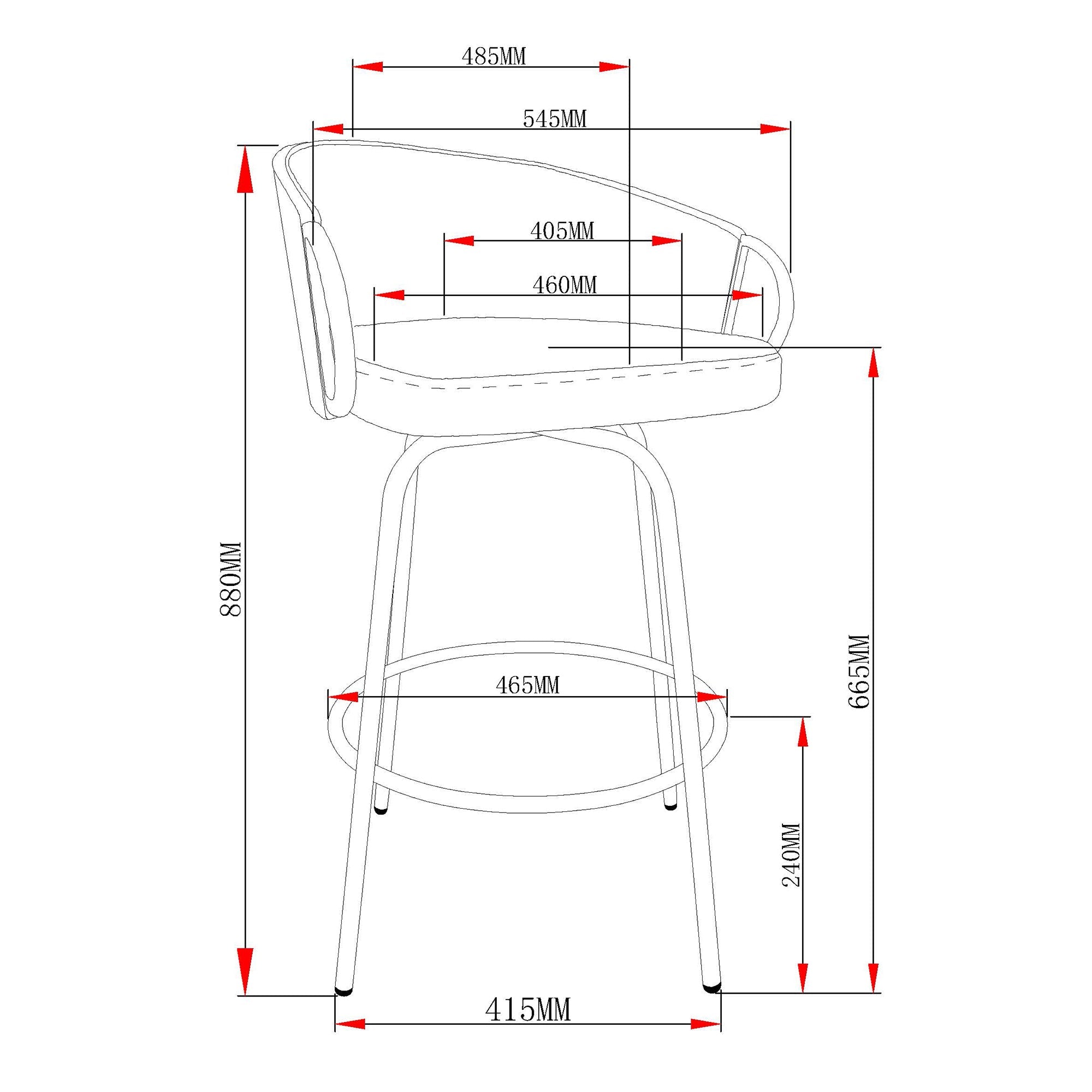 WorldwideLAVO - 26'' COUNTER STOOL - BLUE
