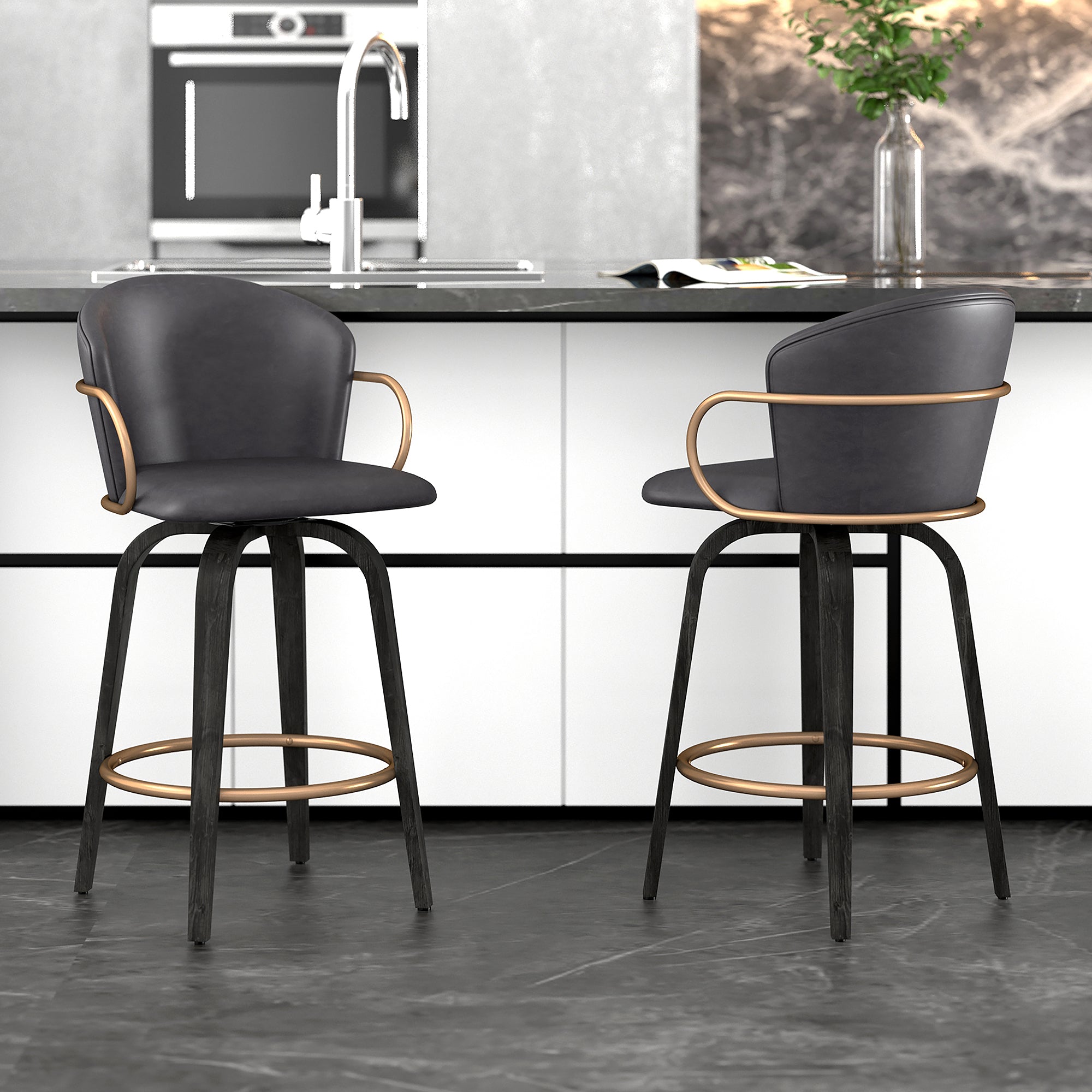 WorldwideLAWSON - 26'' COUNTER STOOL - CHARCOAL