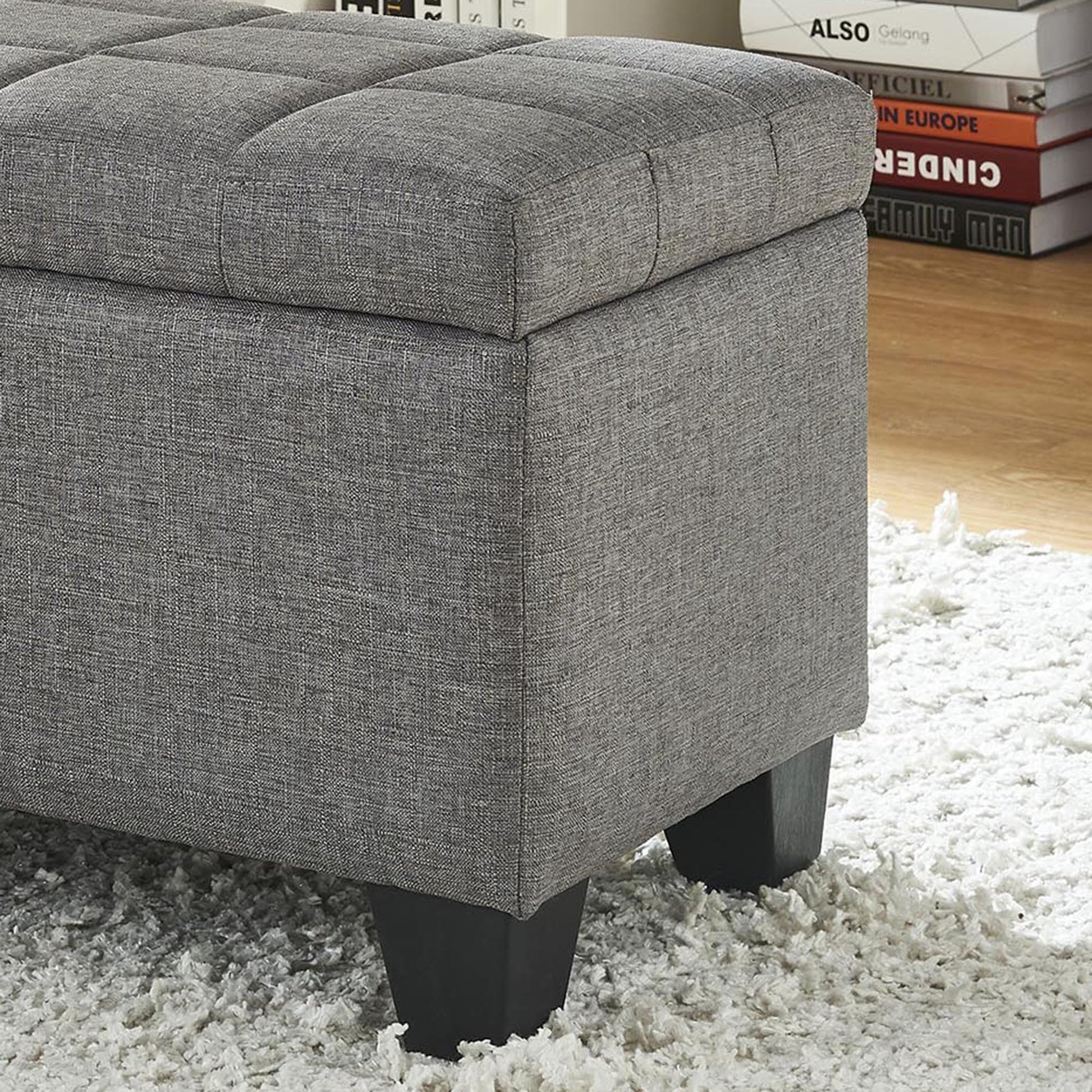 WorldwideLILA - STORAGE OTTOMAN - GREY
