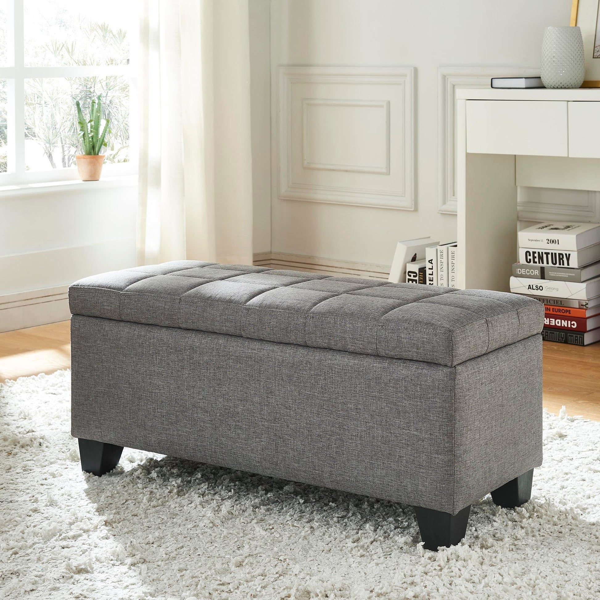 WorldwideLILA - STORAGE OTTOMAN - GREY