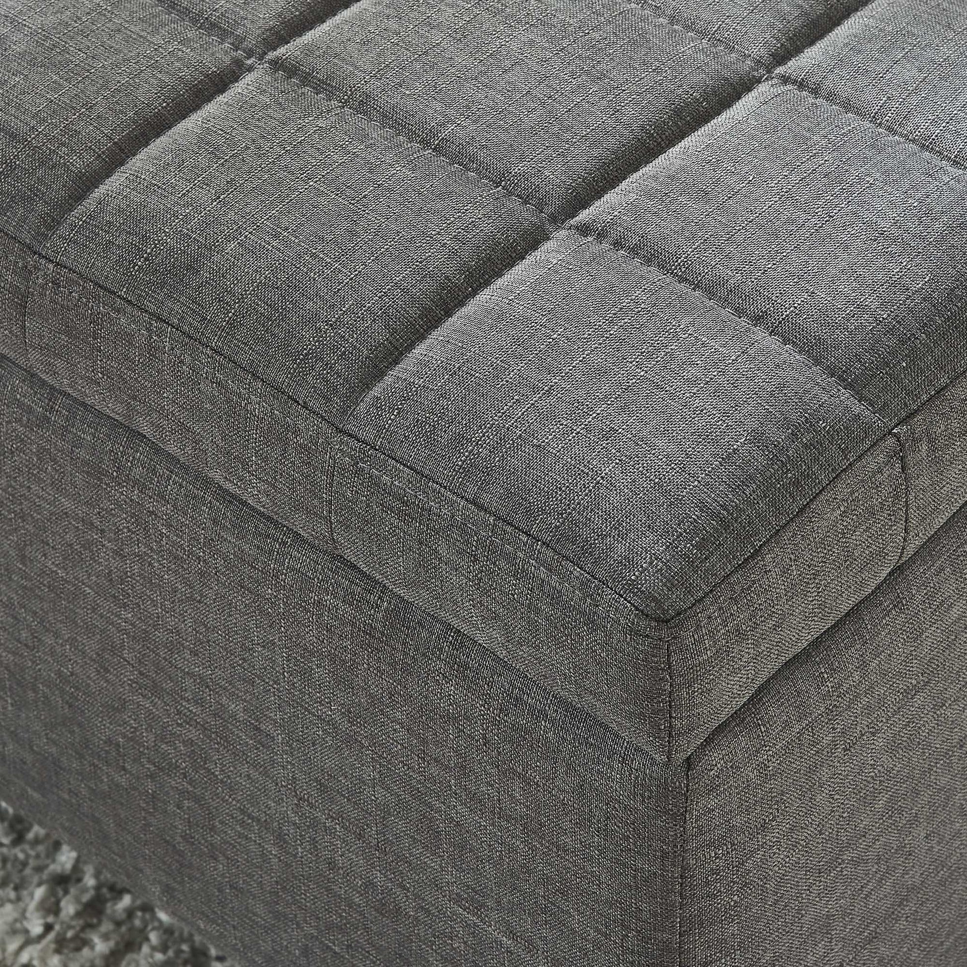 WorldwideLILA - STORAGE OTTOMAN - GREY