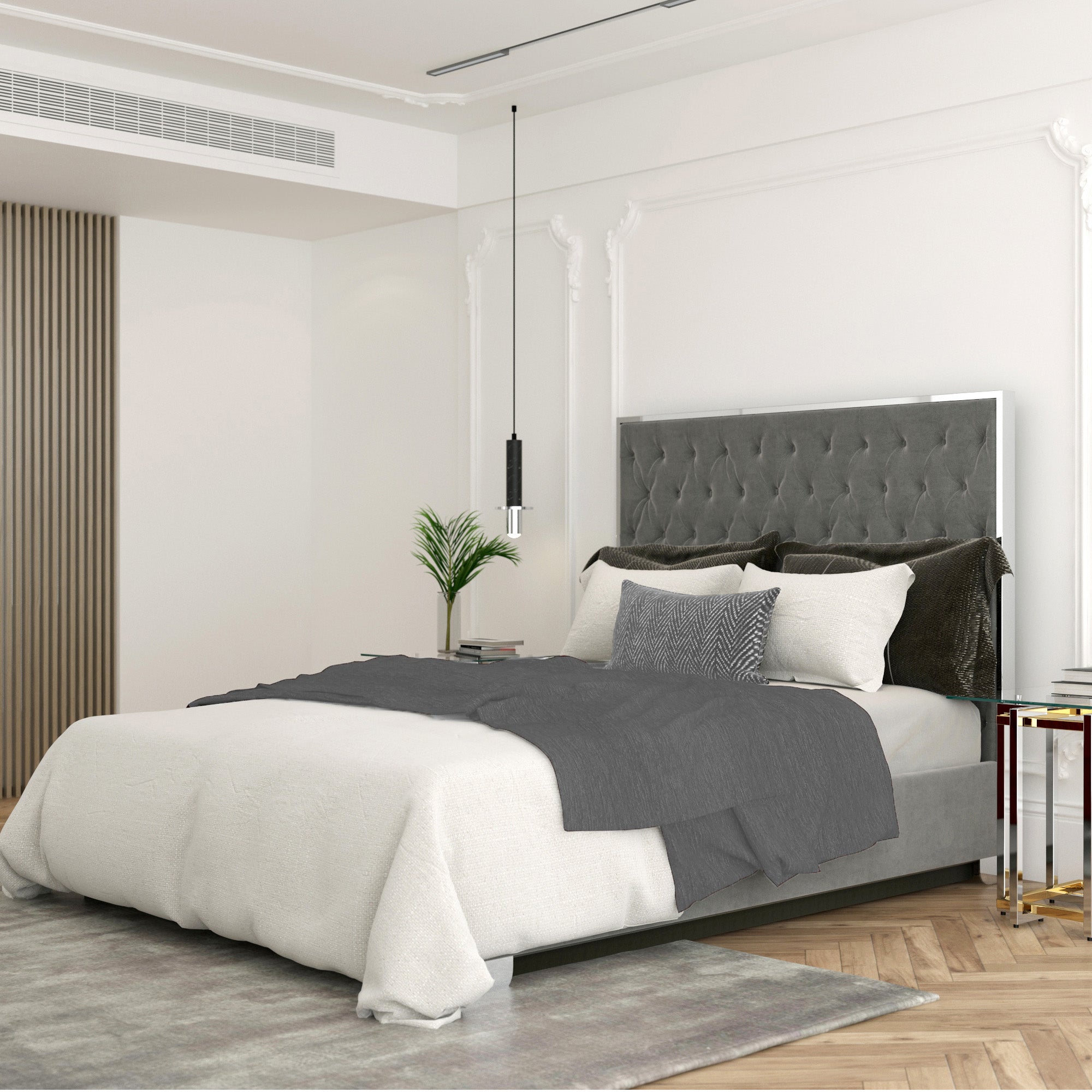 WorldwideLUCILLE - 60'' BED - GREY/SILVER
