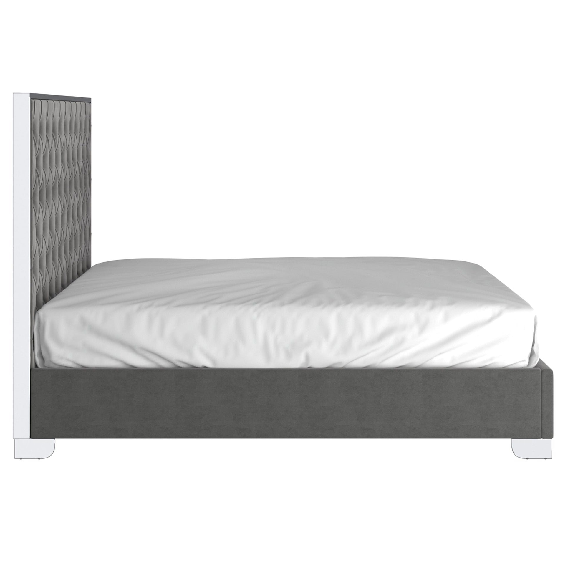 WorldwideLUCILLE - 78'' BED - GREY/SILVER