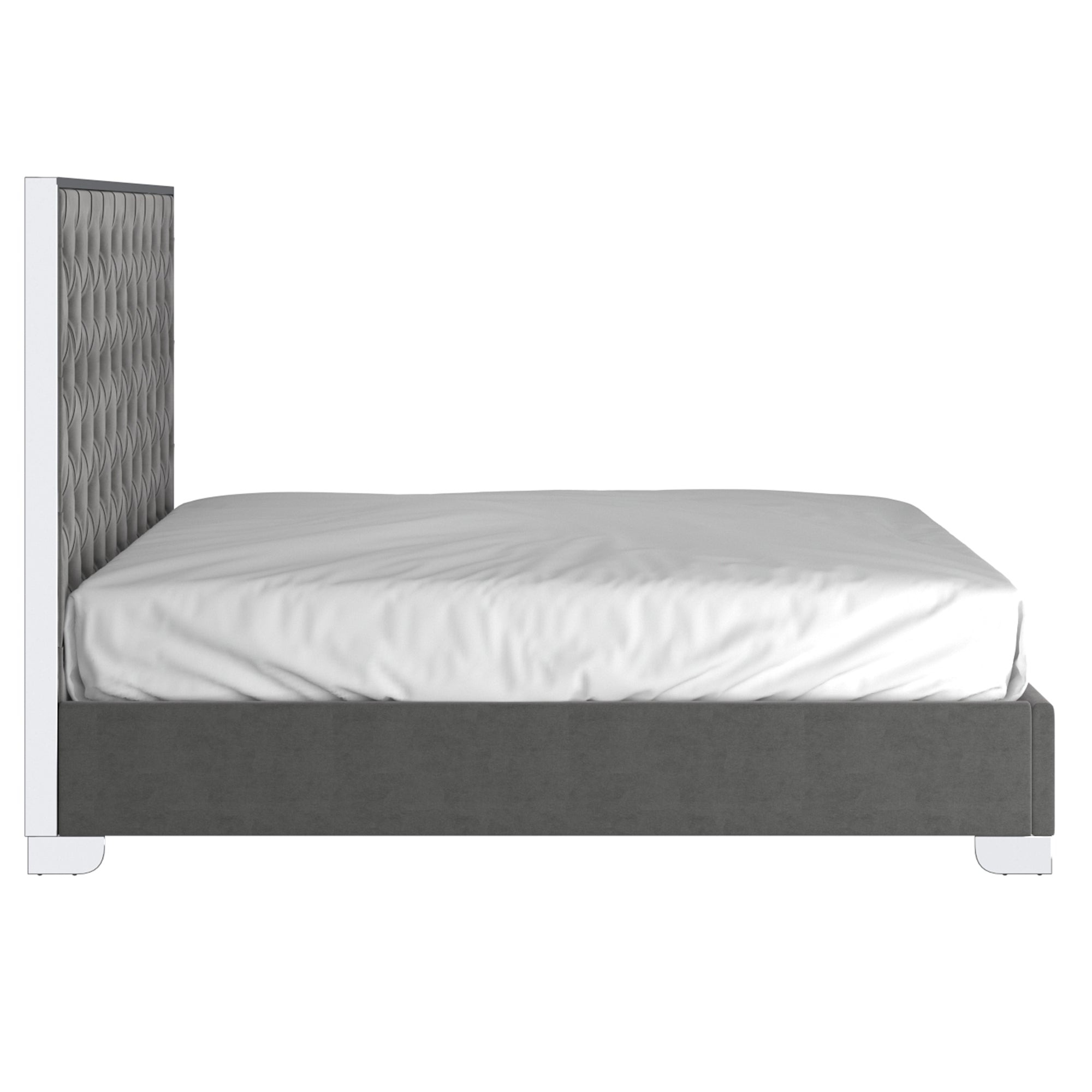 WorldwideLUCILLE - 78'' BED - GREY/SILVER