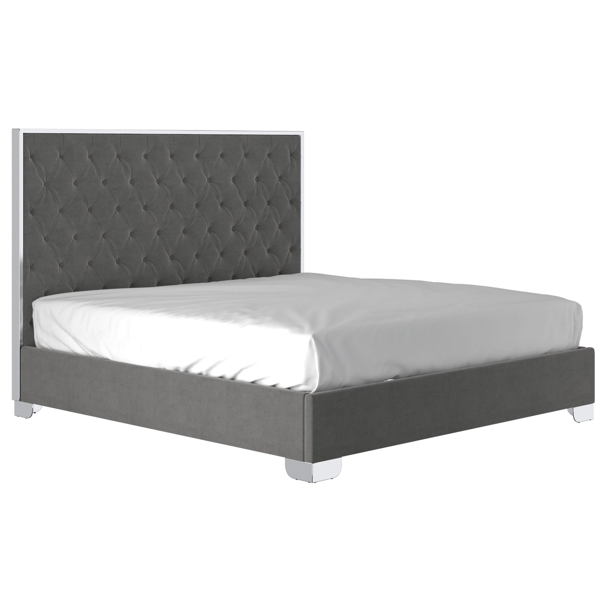 WorldwideLUCILLE - 78'' BED - GREY/SILVER