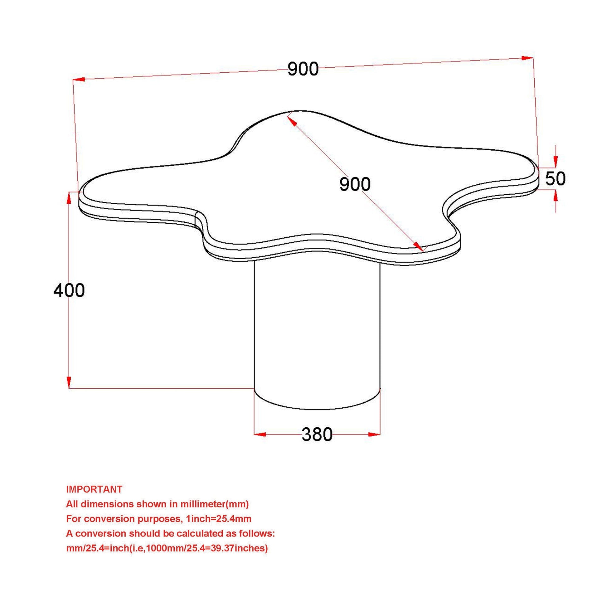 WorldwideMAYAL - COFFEE TABLE LARGE - BLACK