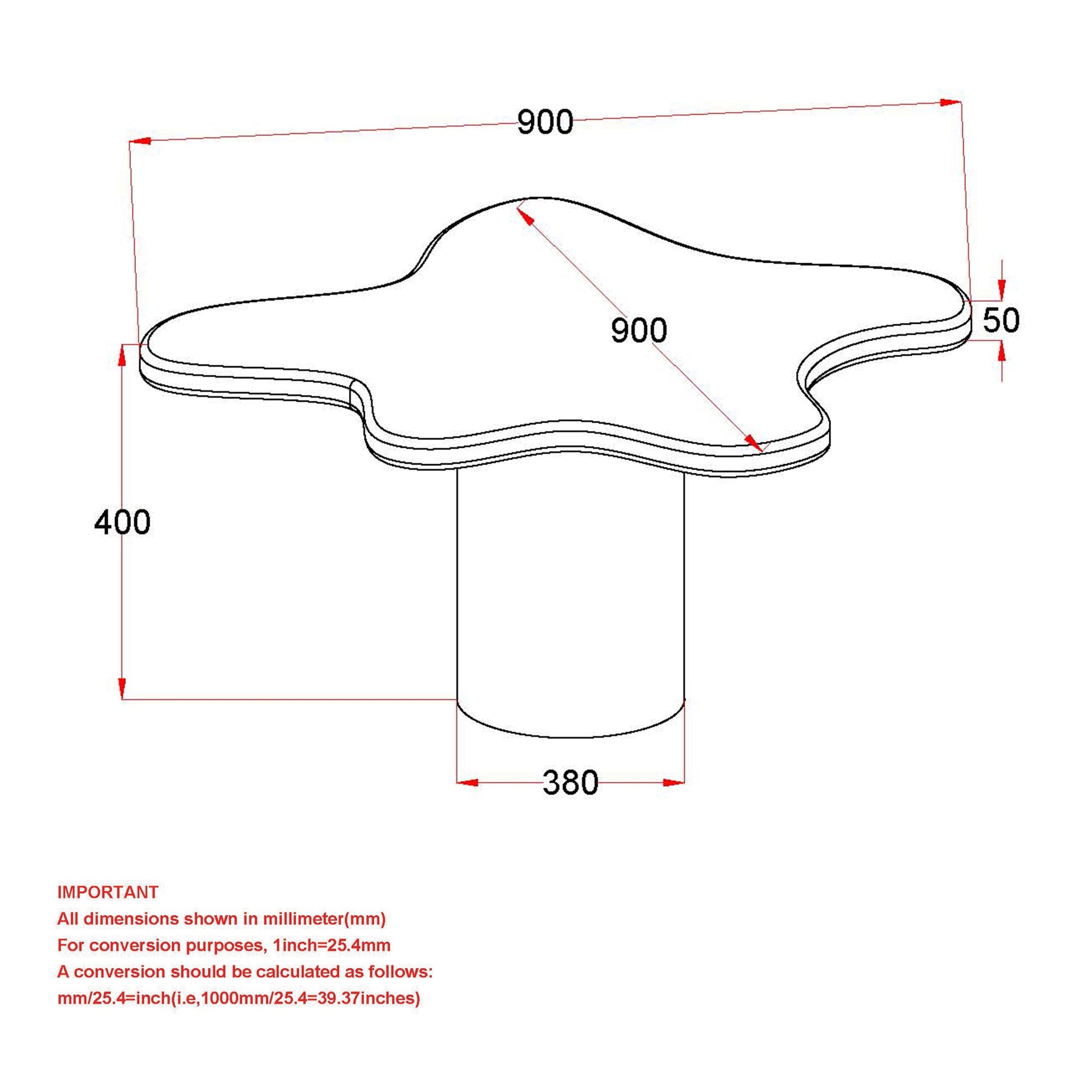 WorldwideMAYAL - COFFEE TABLE LARGE - WALNUT