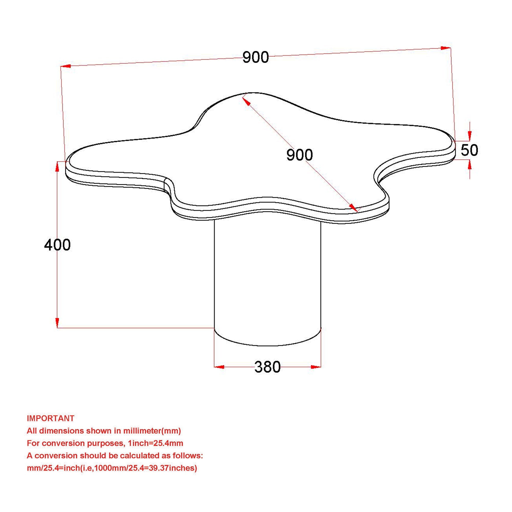 WorldwideMAYAL - COFFEE TABLE LARGE - WALNUT