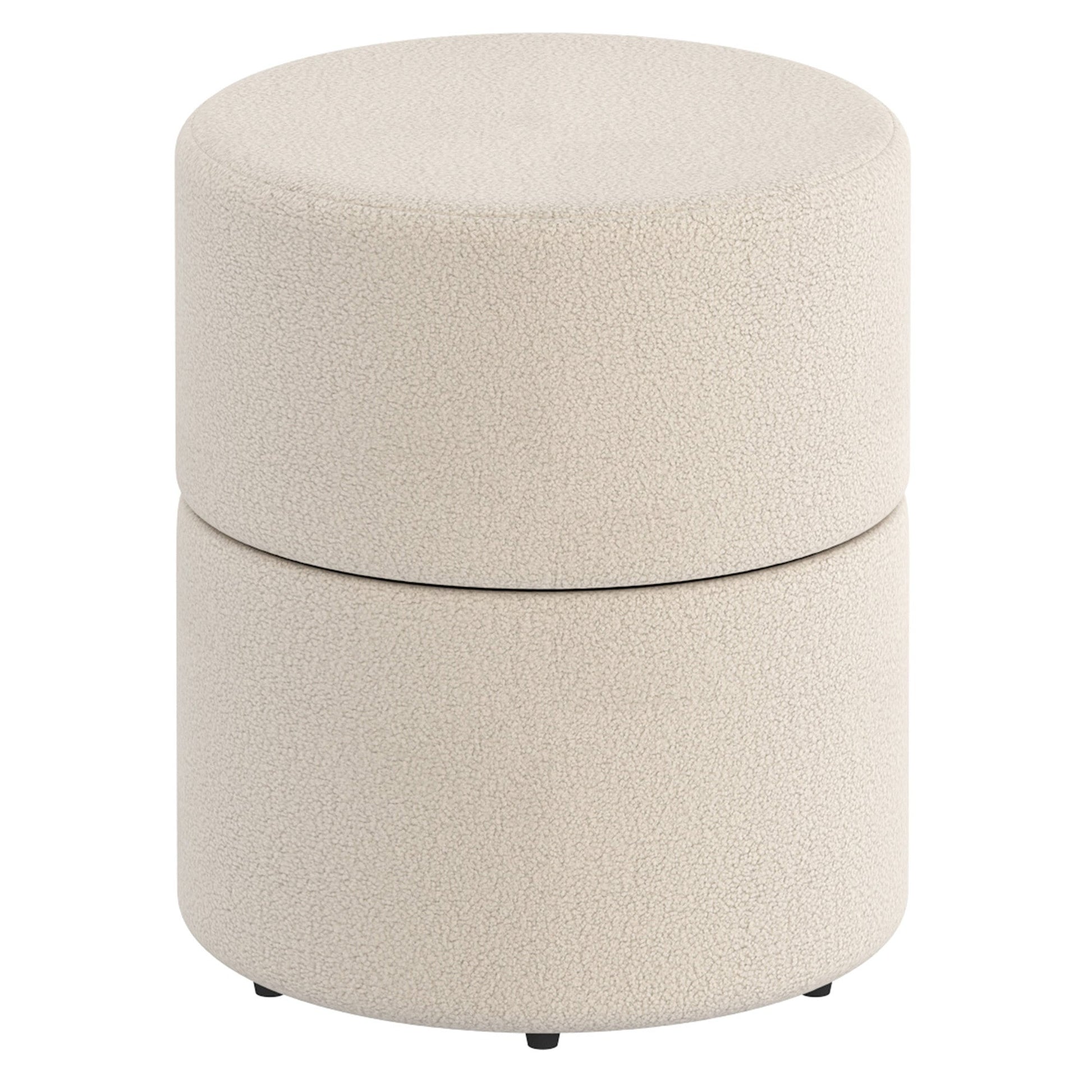 WorldwideNOVAR - ROUND SWIVEL OTTOMAN - CREAM