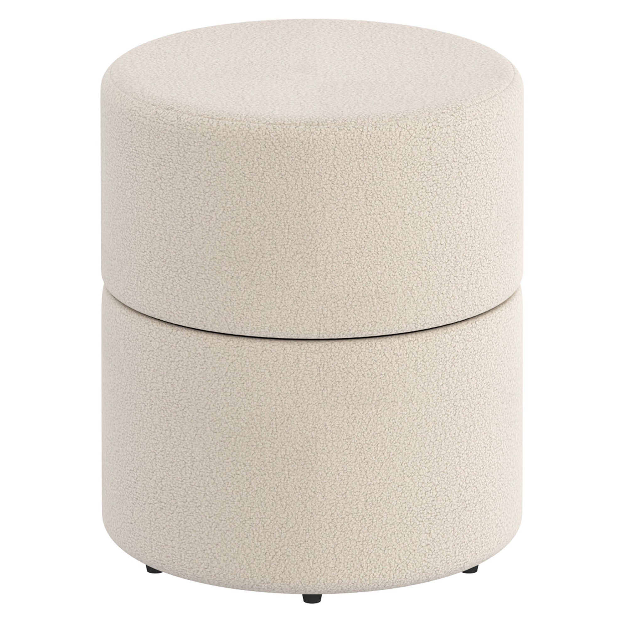 WorldwideNOVAR - ROUND SWIVEL OTTOMAN - CREAM