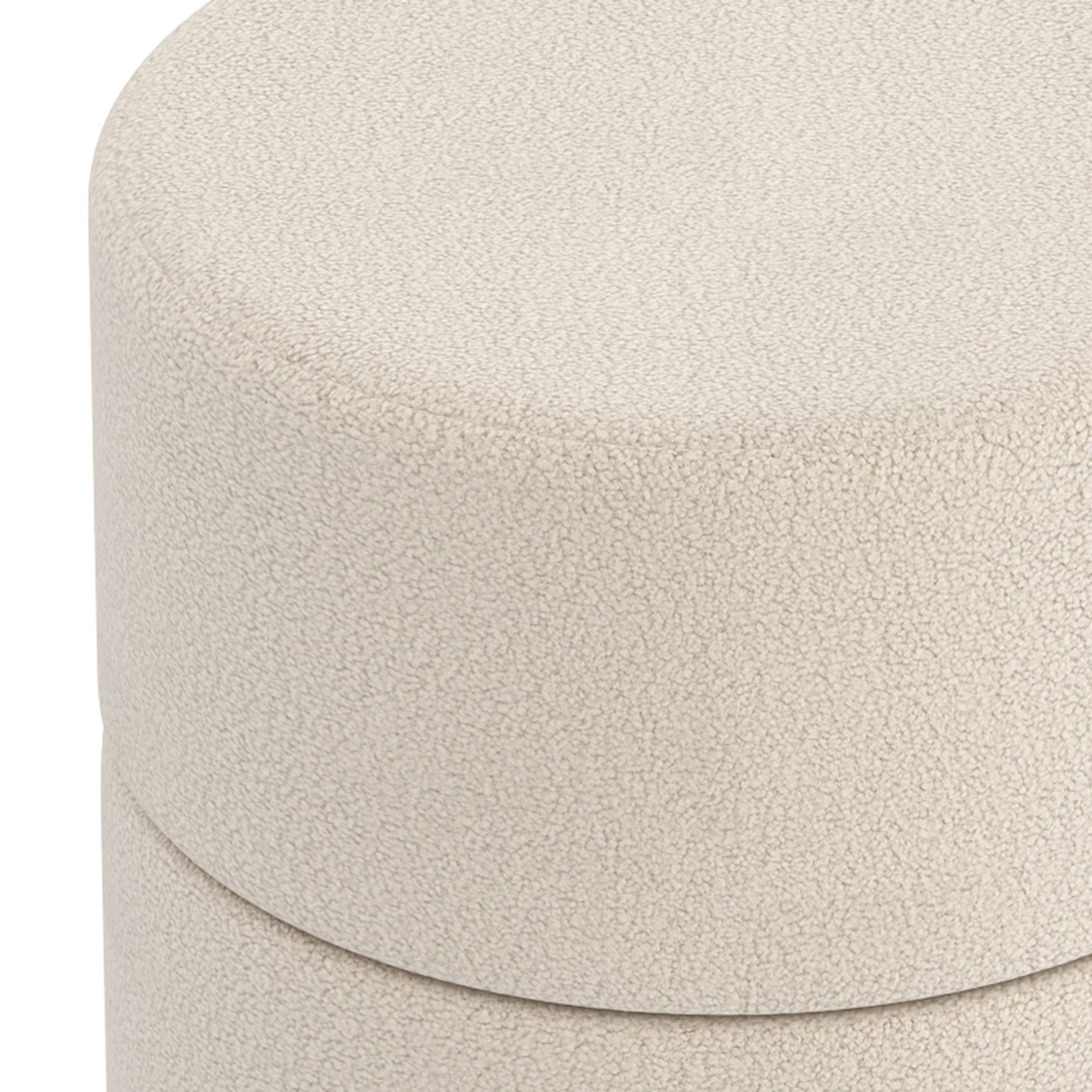 WorldwideNOVAR - ROUND SWIVEL OTTOMAN - CREAM