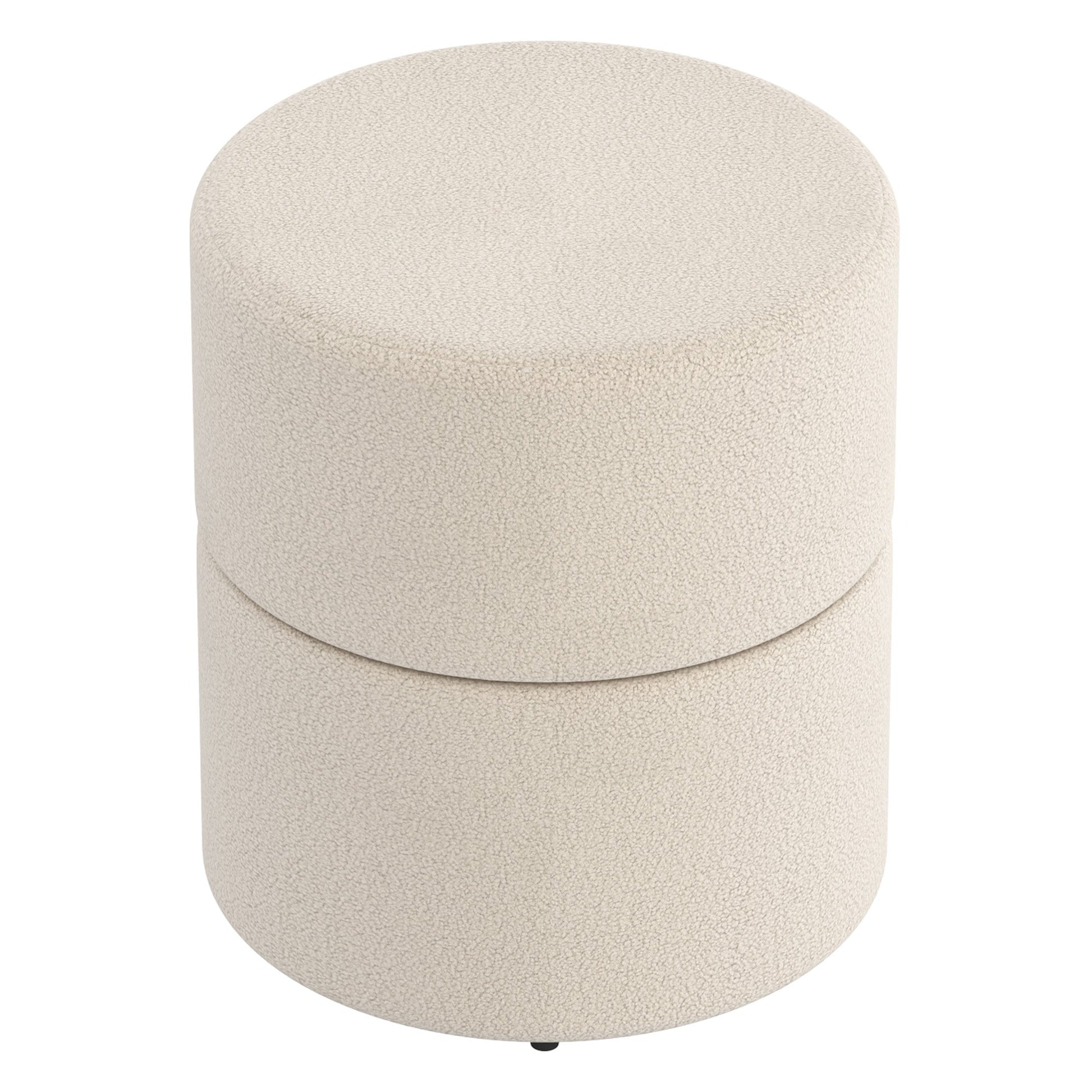 WorldwideNOVAR - ROUND SWIVEL OTTOMAN - CREAM