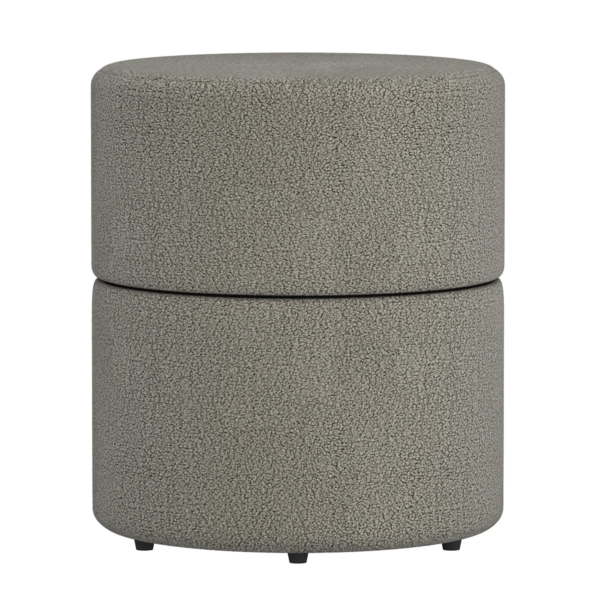 WorldwideNOVAR - ROUND SWIVEL OTTOMAN - WARM GREY