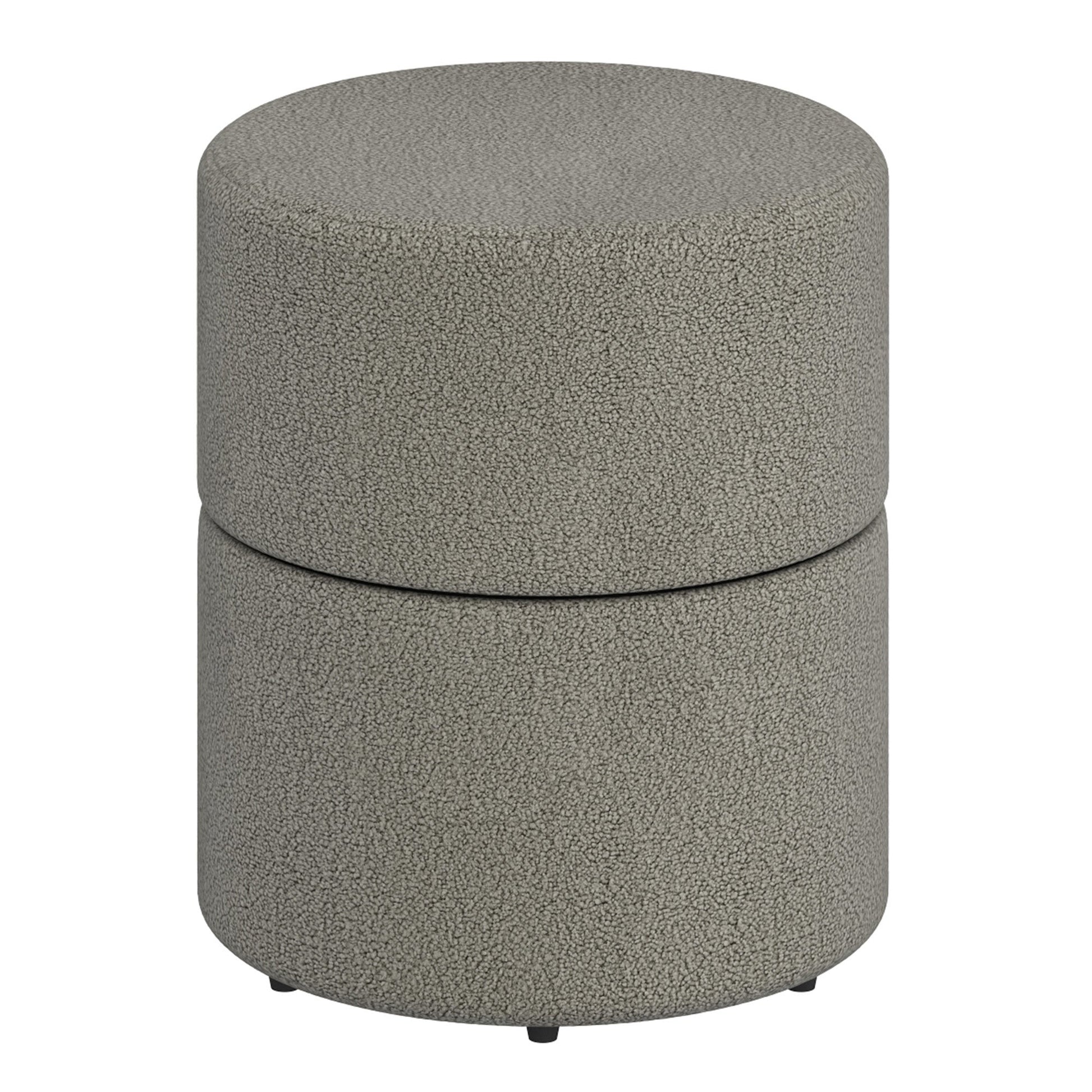 WorldwideNOVAR - ROUND SWIVEL OTTOMAN - WARM GREY