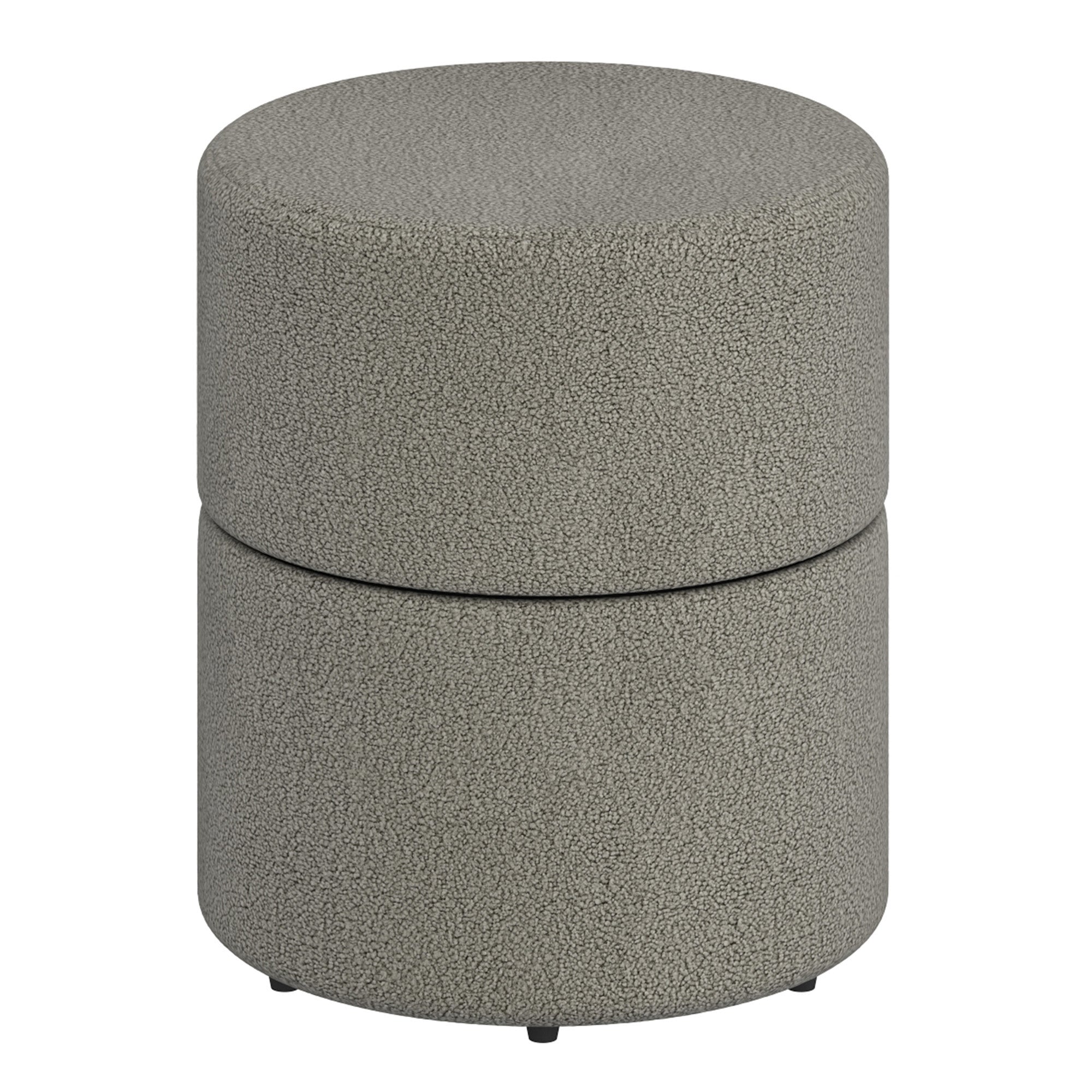 WorldwideNOVAR - ROUND SWIVEL OTTOMAN - WARM GREY