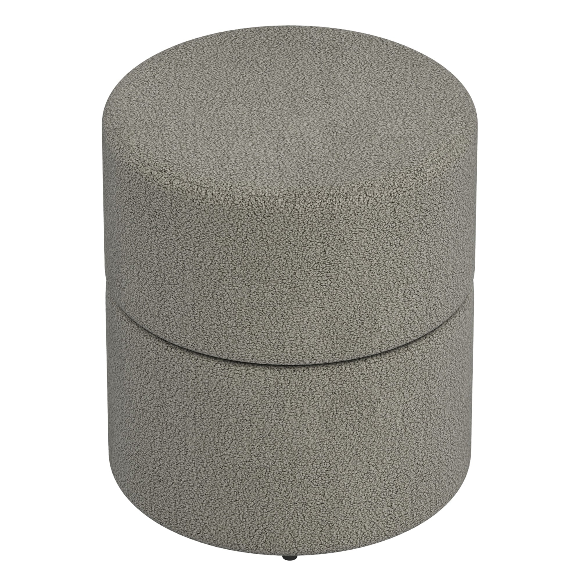 WorldwideNOVAR - ROUND SWIVEL OTTOMAN - WARM GREY