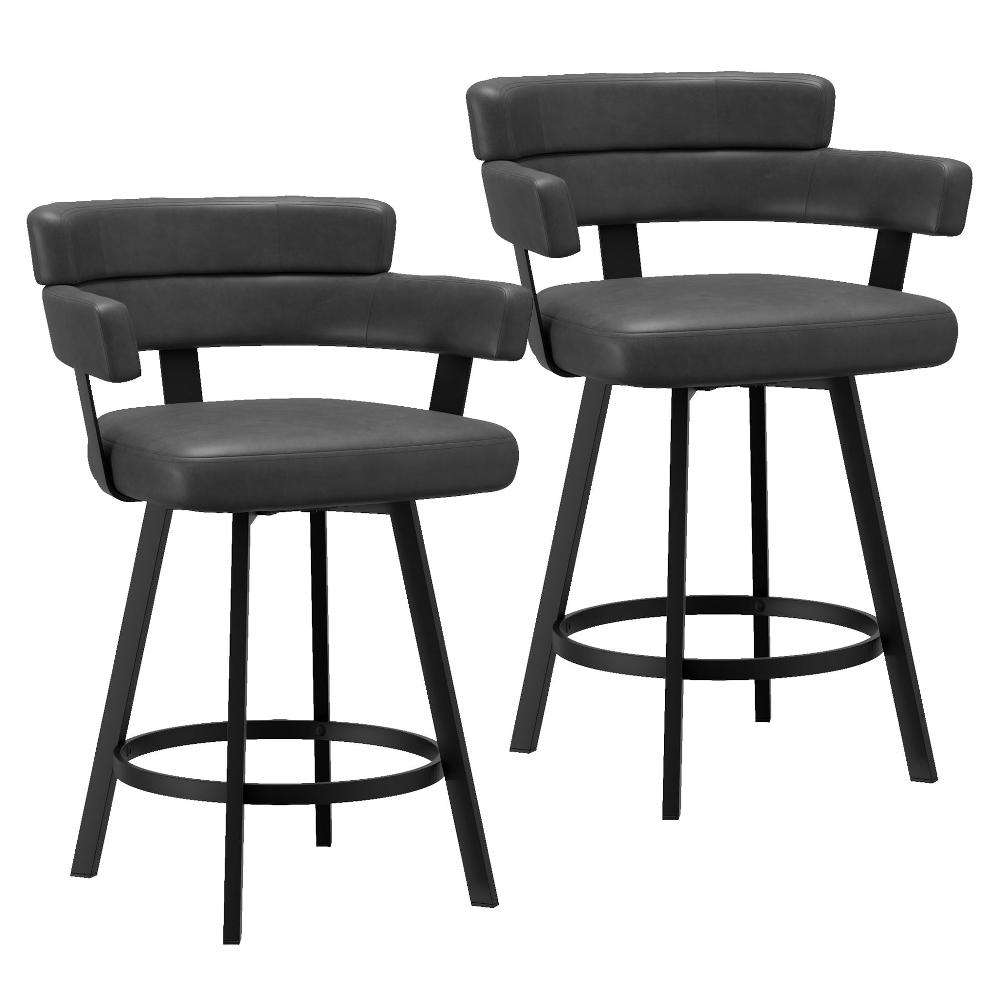 WorldwideOBERON - 26" COUNTER STOOL - CHARCOAL