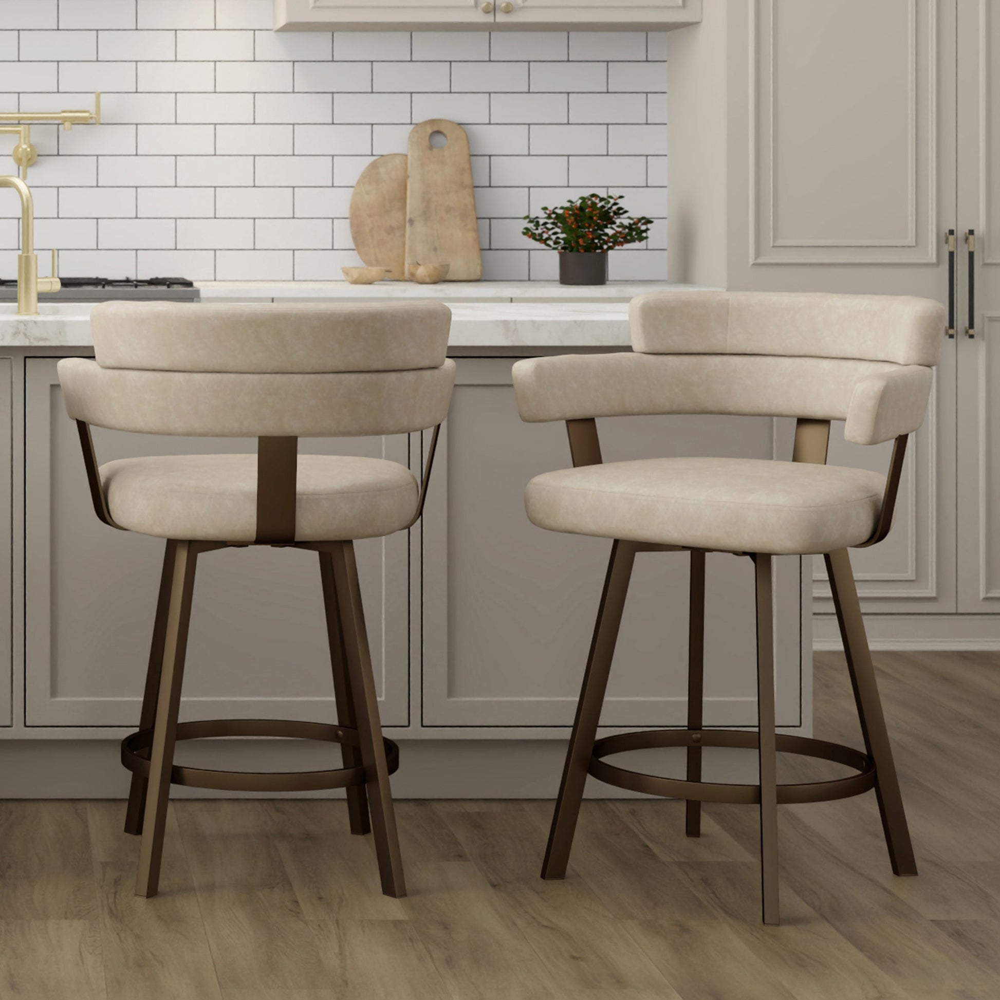WorldwideOBERON - 26" COUNTER STOOL - IVORY