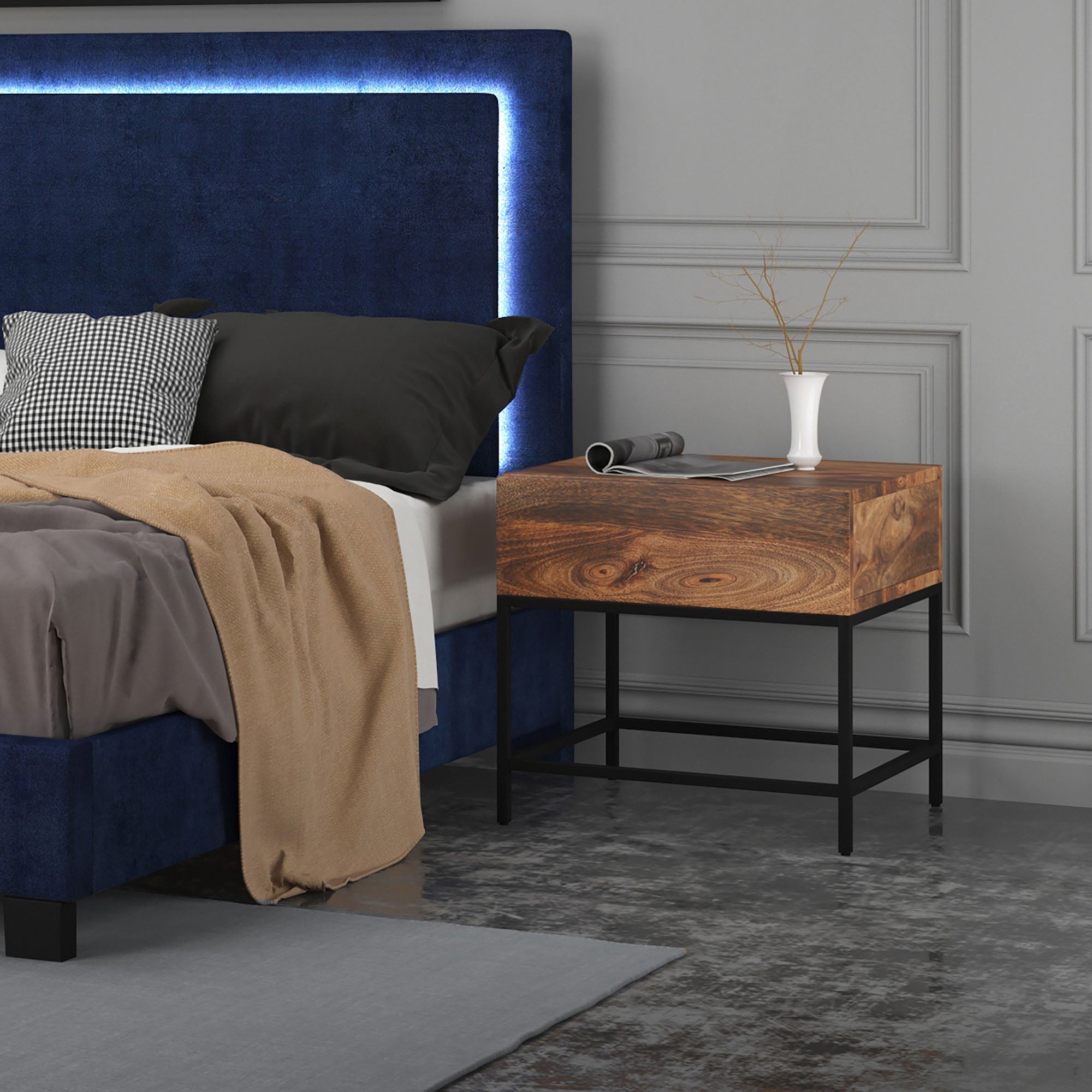 WorldwideOJAS - ACCENT TABLE - NATURAL BURNT