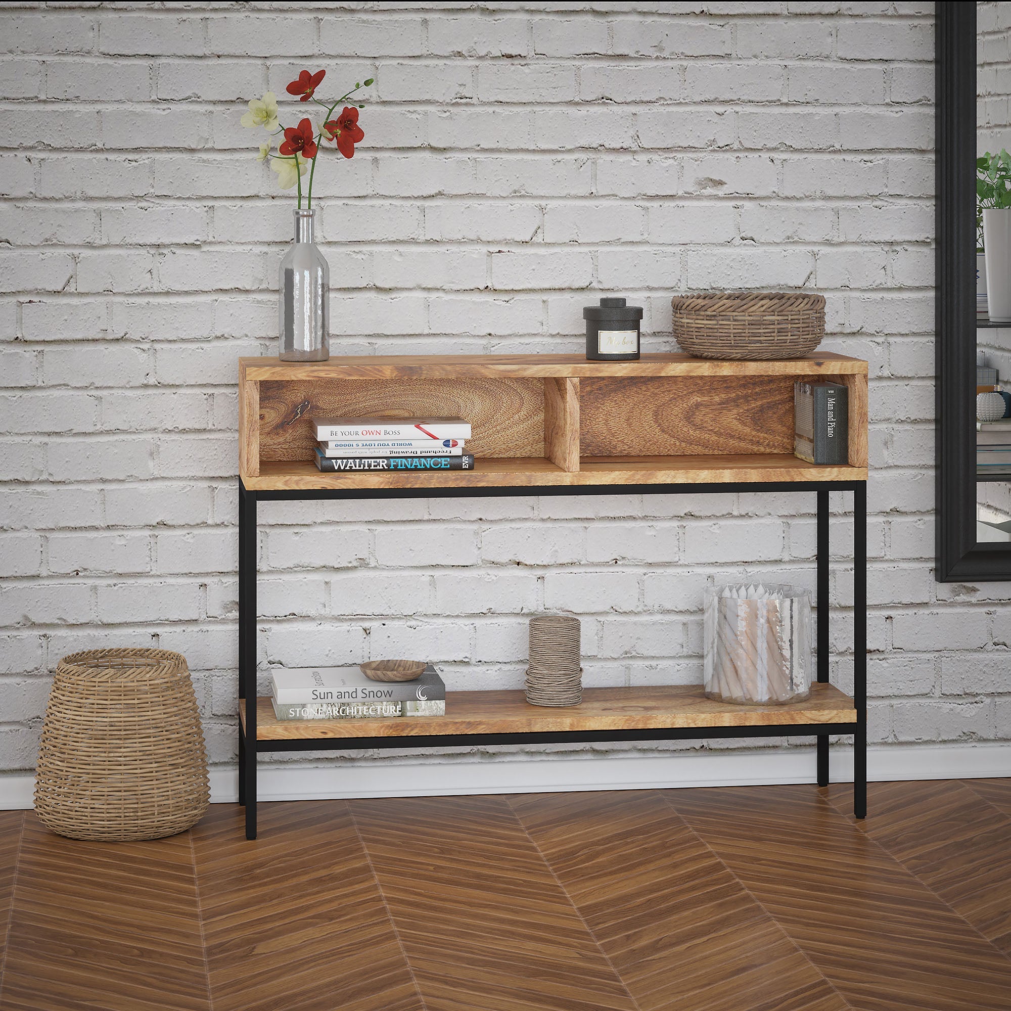 WorldwideOJAS - CONSOLE TABLE - NATURAL BURNT