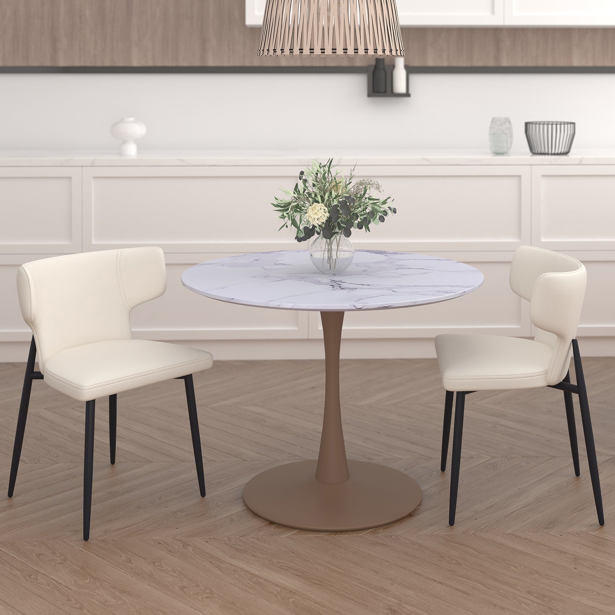WorldwideOLIS - SIDE CHAIR PU - BEIGE