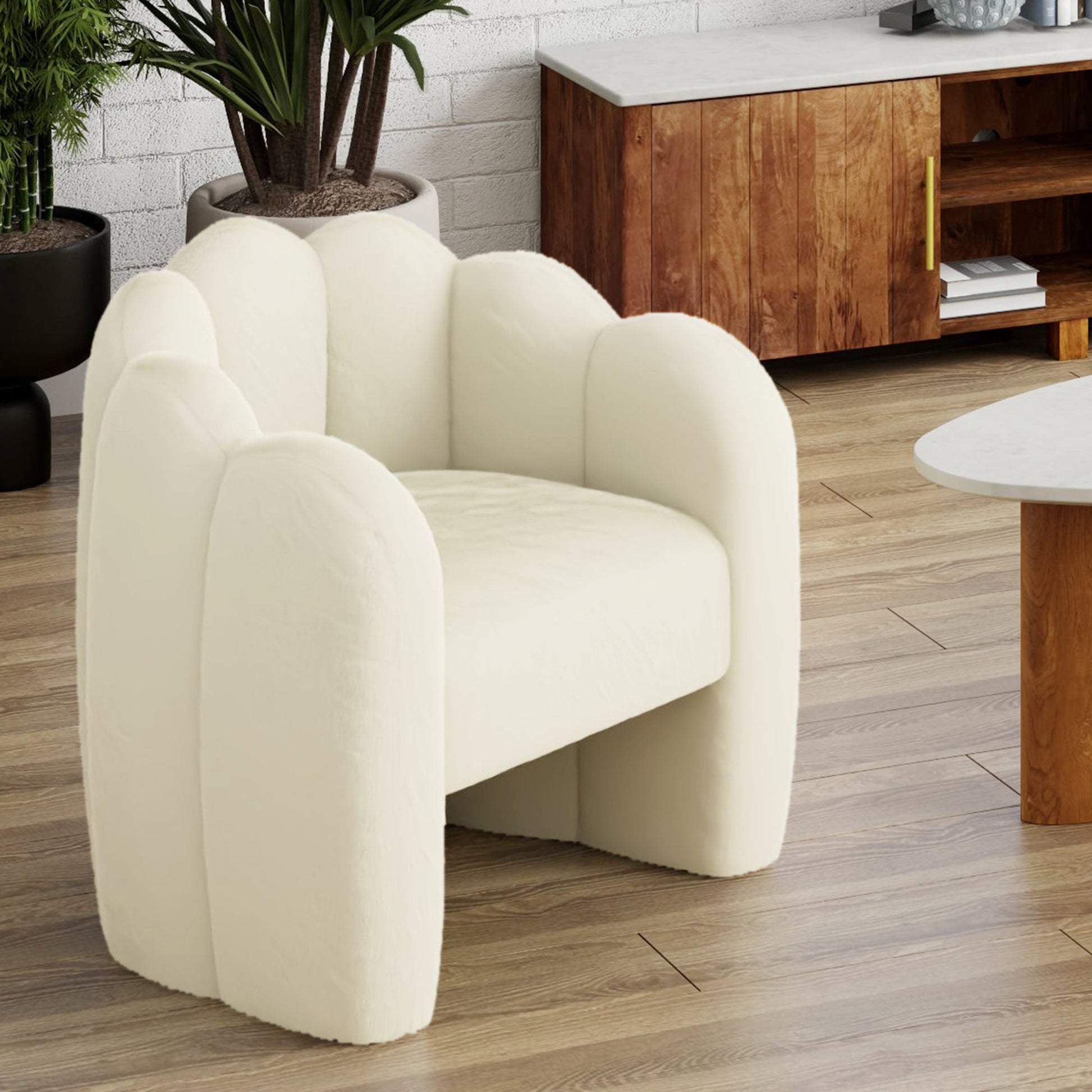 WorldwidePANDORA - ACCENT CHAIR - IVORY