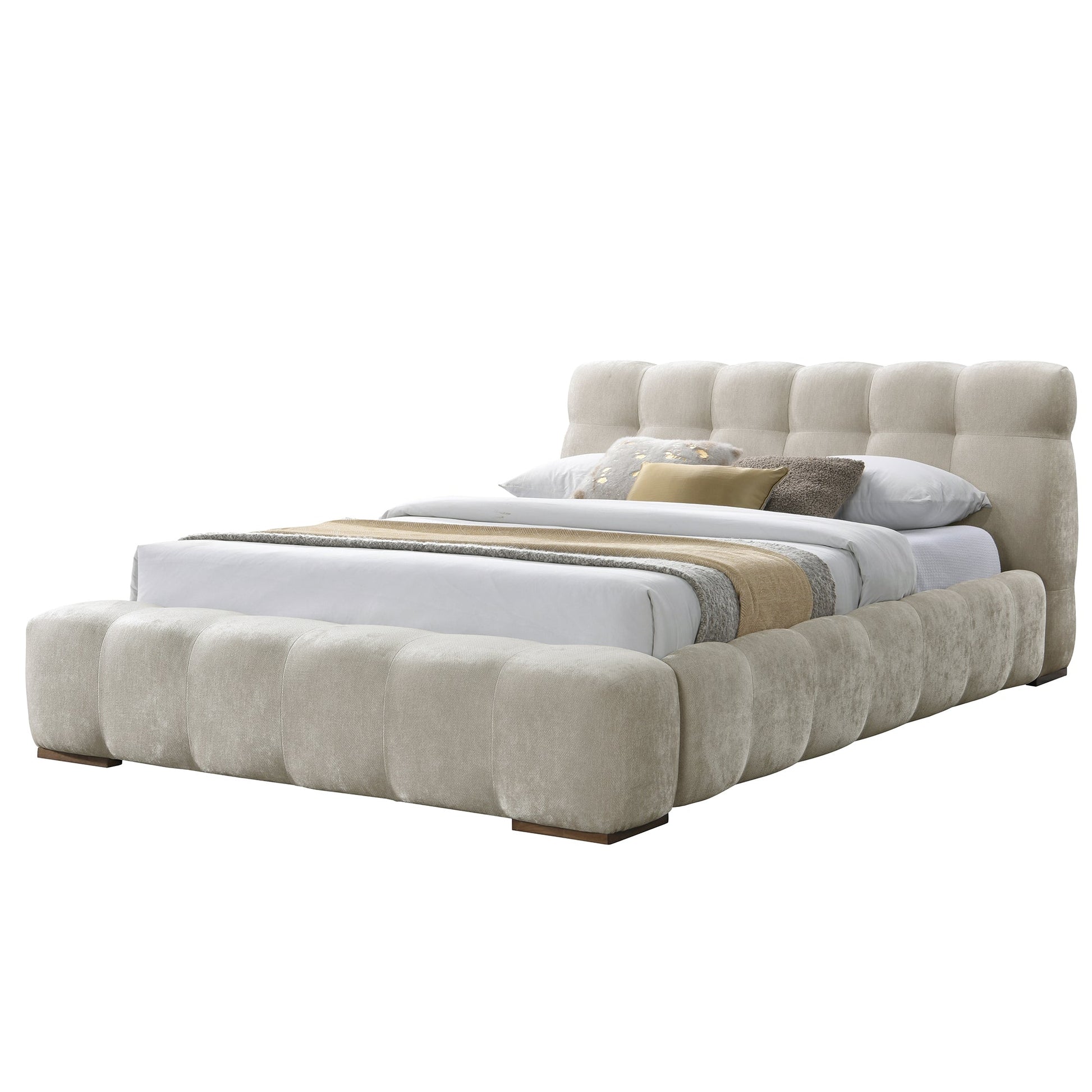WorldwidePASHA - 60" PLATFORM BED - BEIGE PEARL