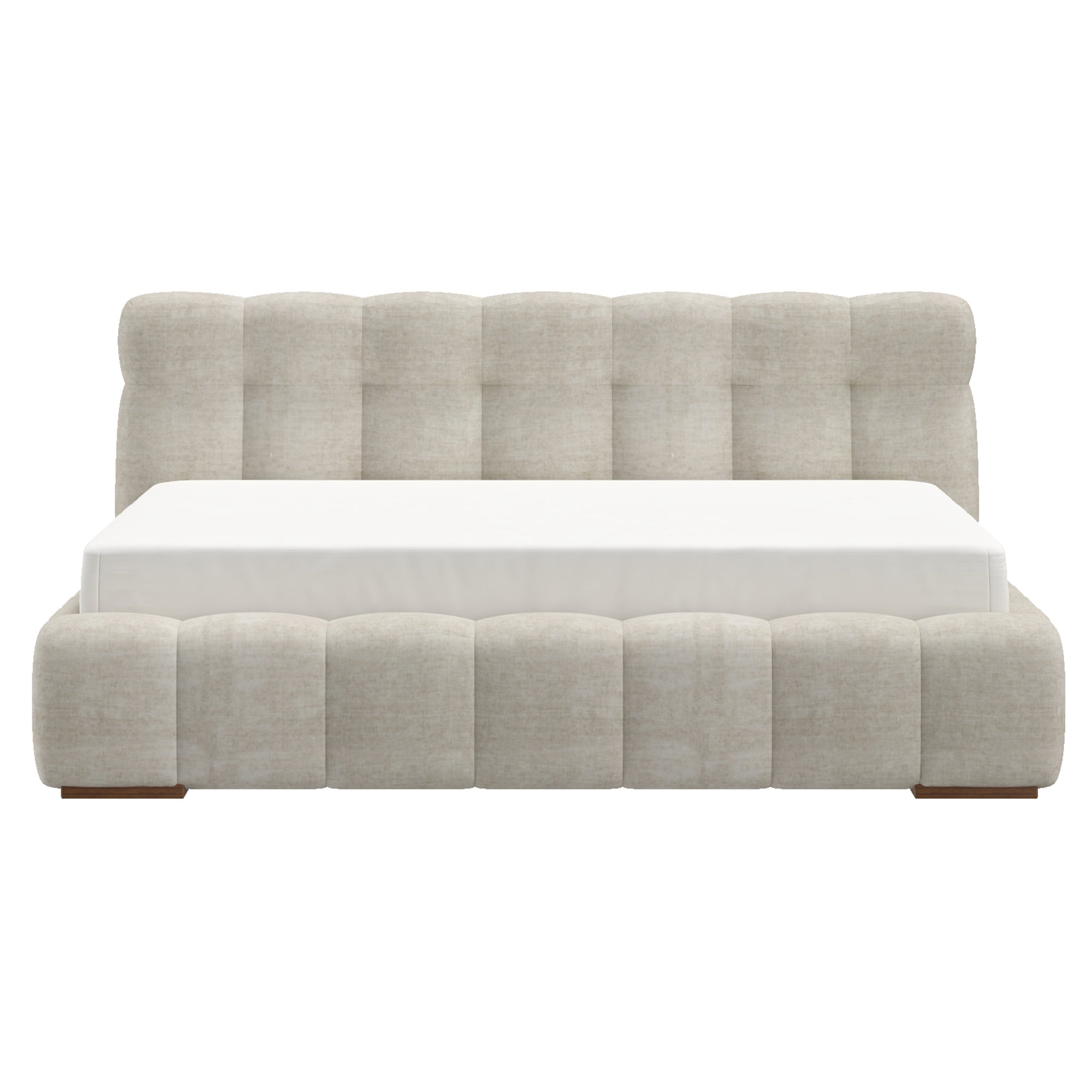 WorldwidePASHA - 78" PLATFORM BED - BEIGE PEARL