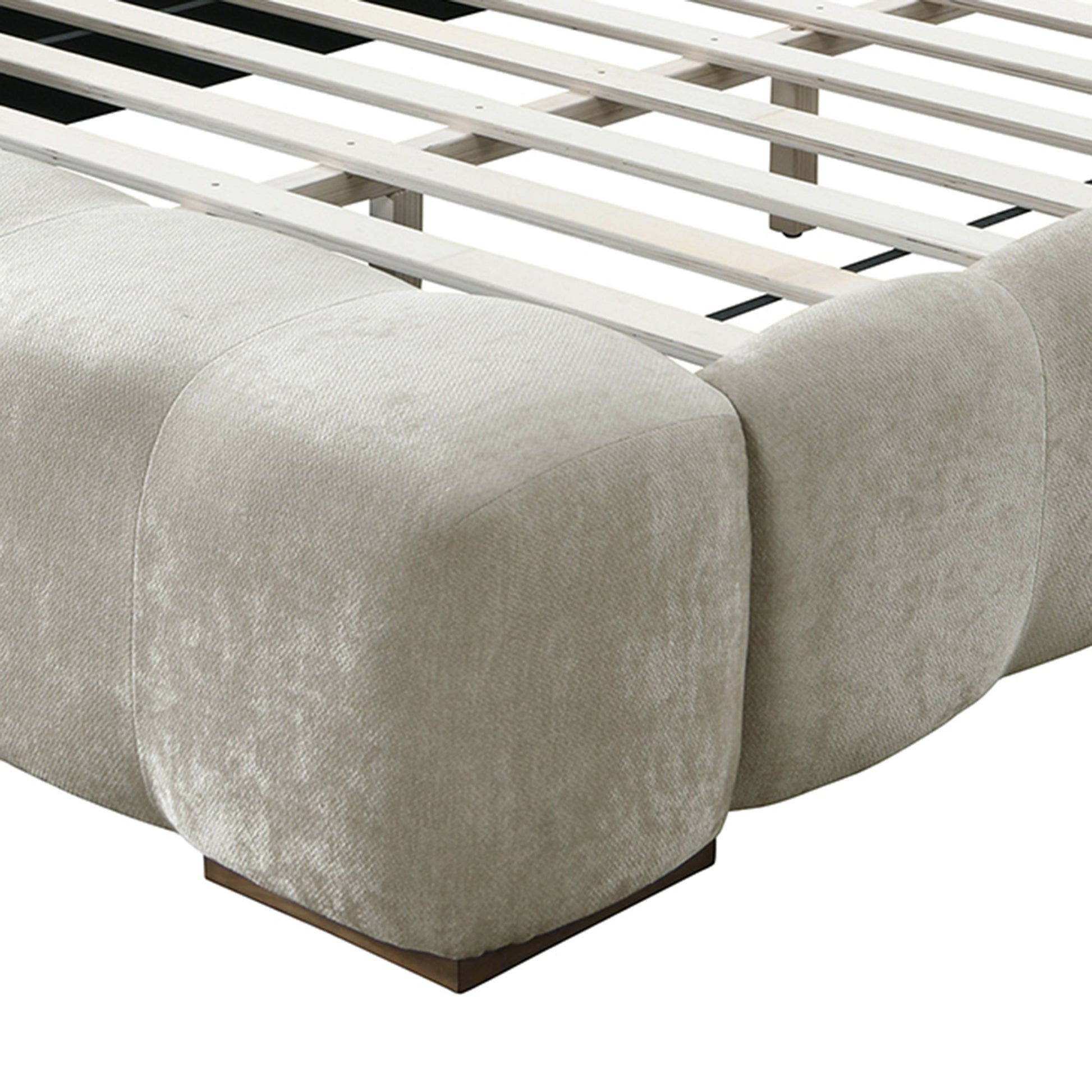 WorldwidePASHA - 78" PLATFORM BED - BEIGE PEARL