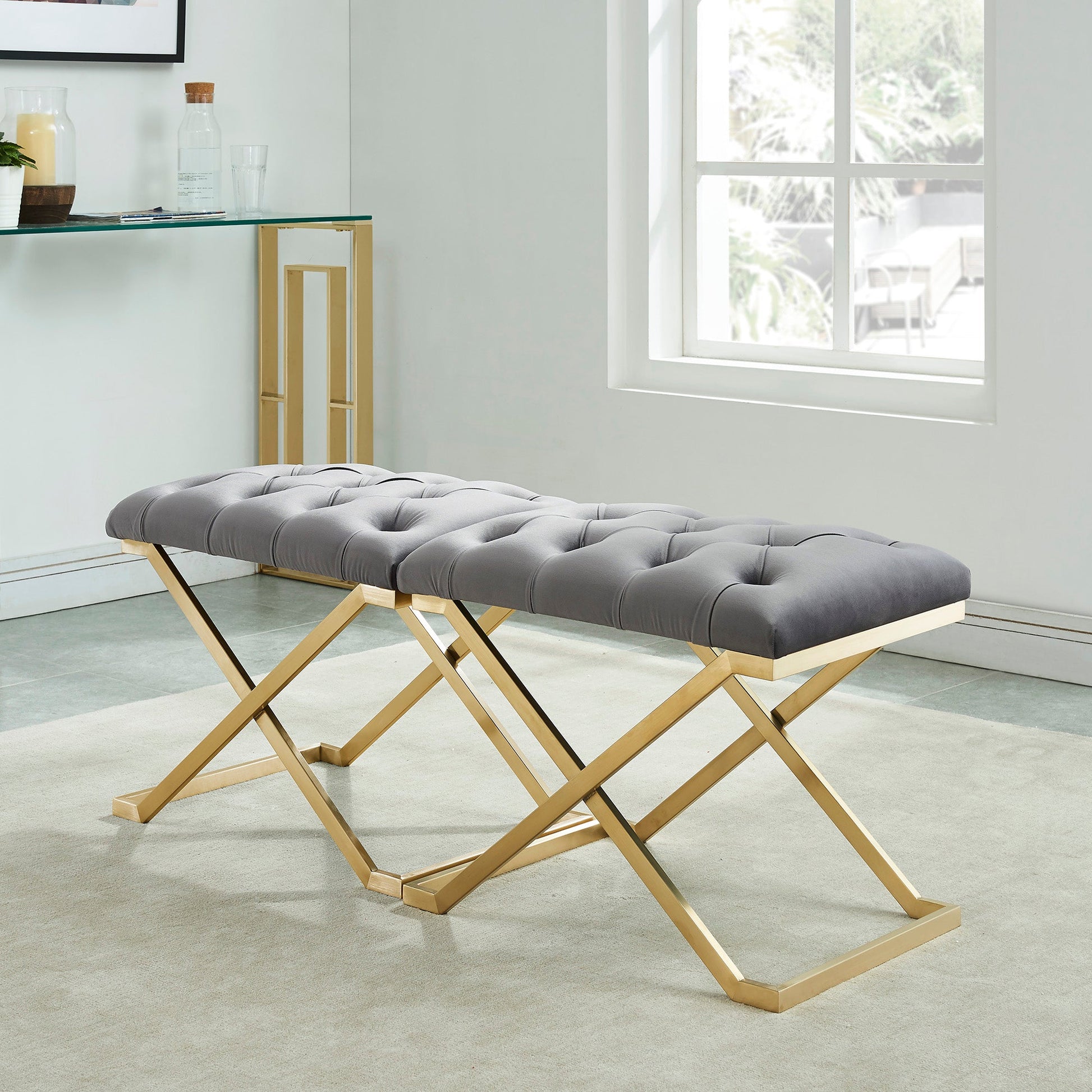 WorldwideRADA - SINGLE BENCH - GREY/GOLD