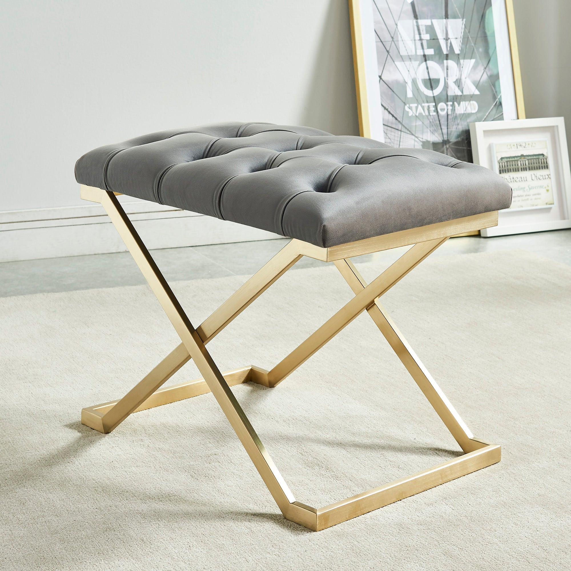 WorldwideRADA - SINGLE BENCH - GREY/GOLD