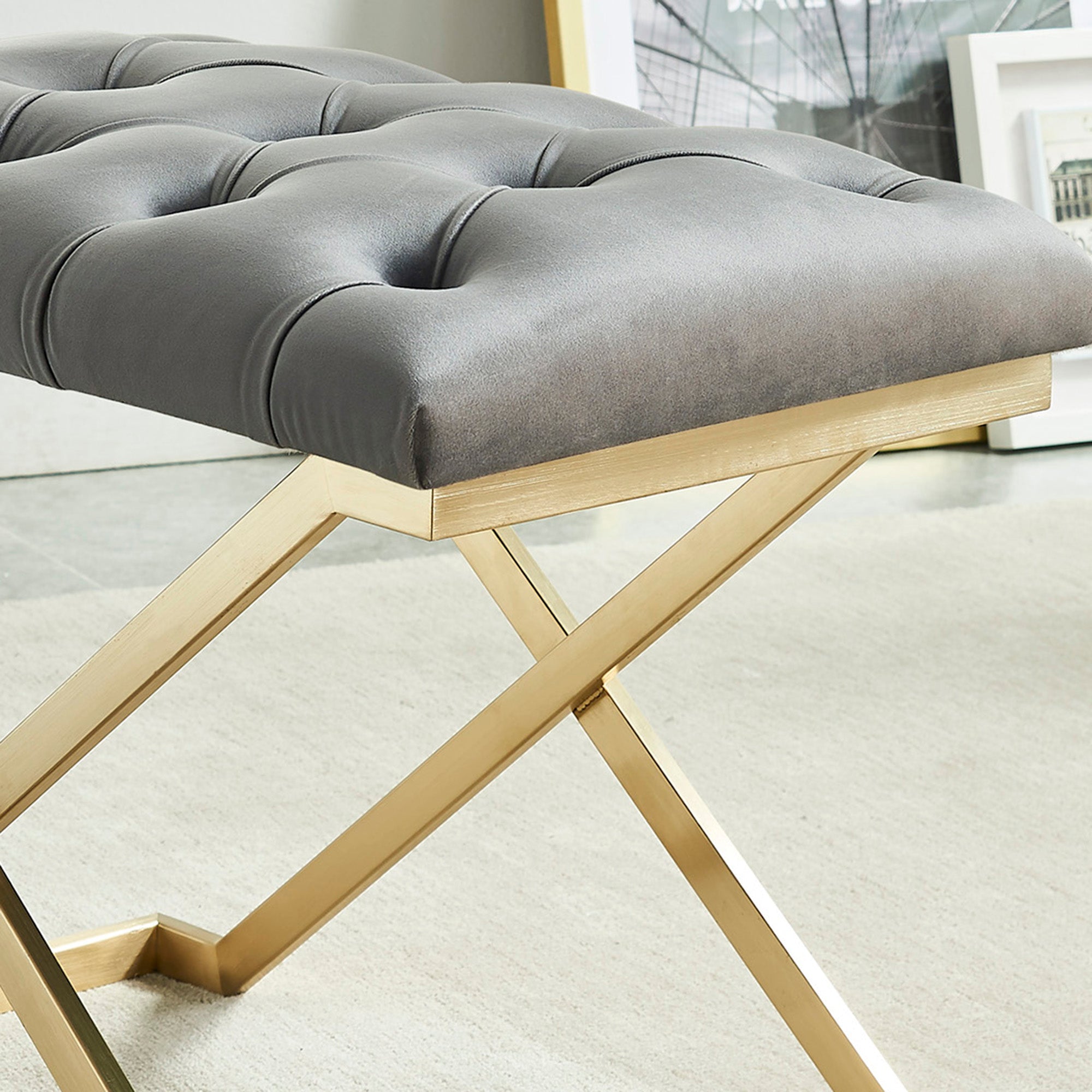 WorldwideRADA - SINGLE BENCH - GREY/GOLD