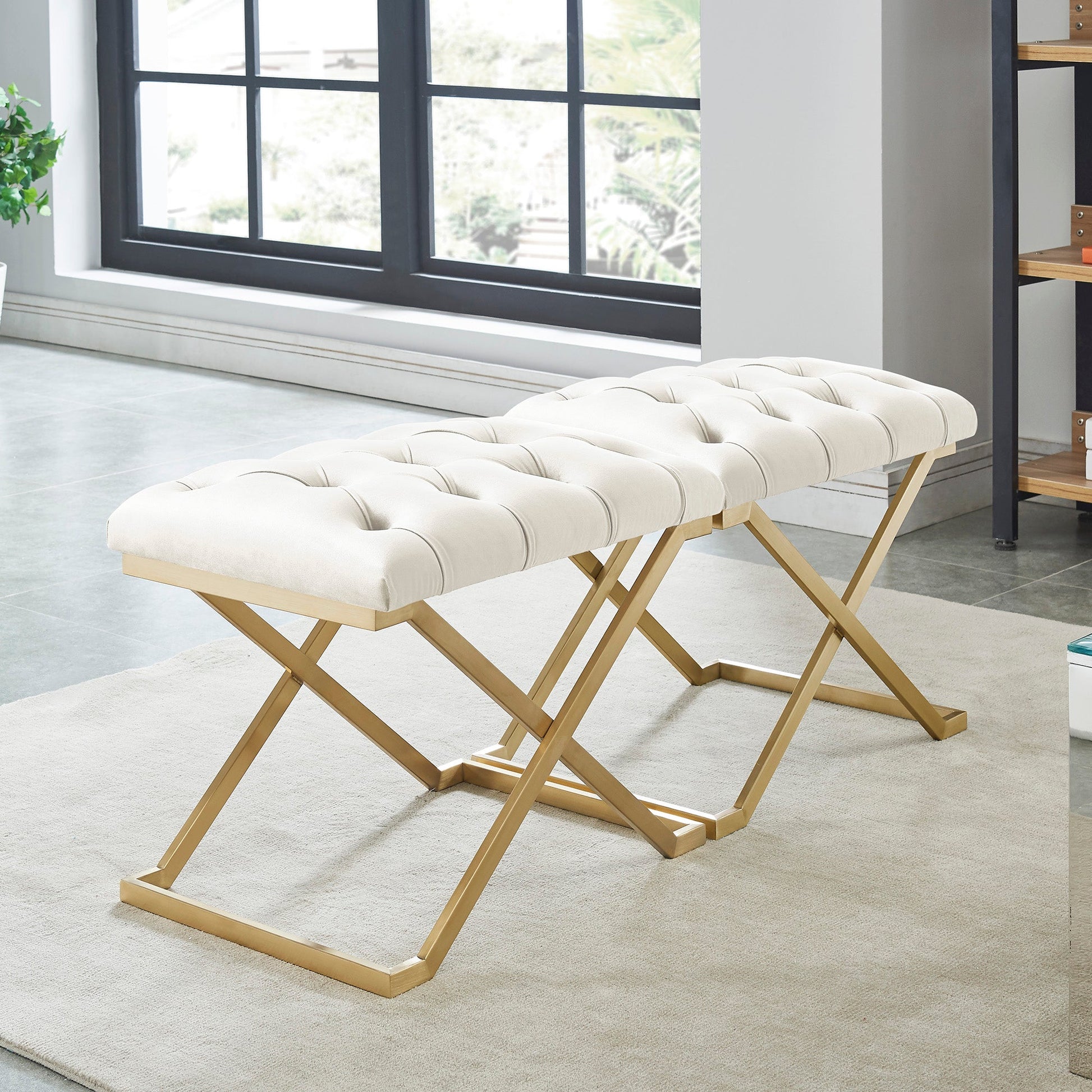 WorldwideRADA - SINGLE BENCH - IVORY/GOLD