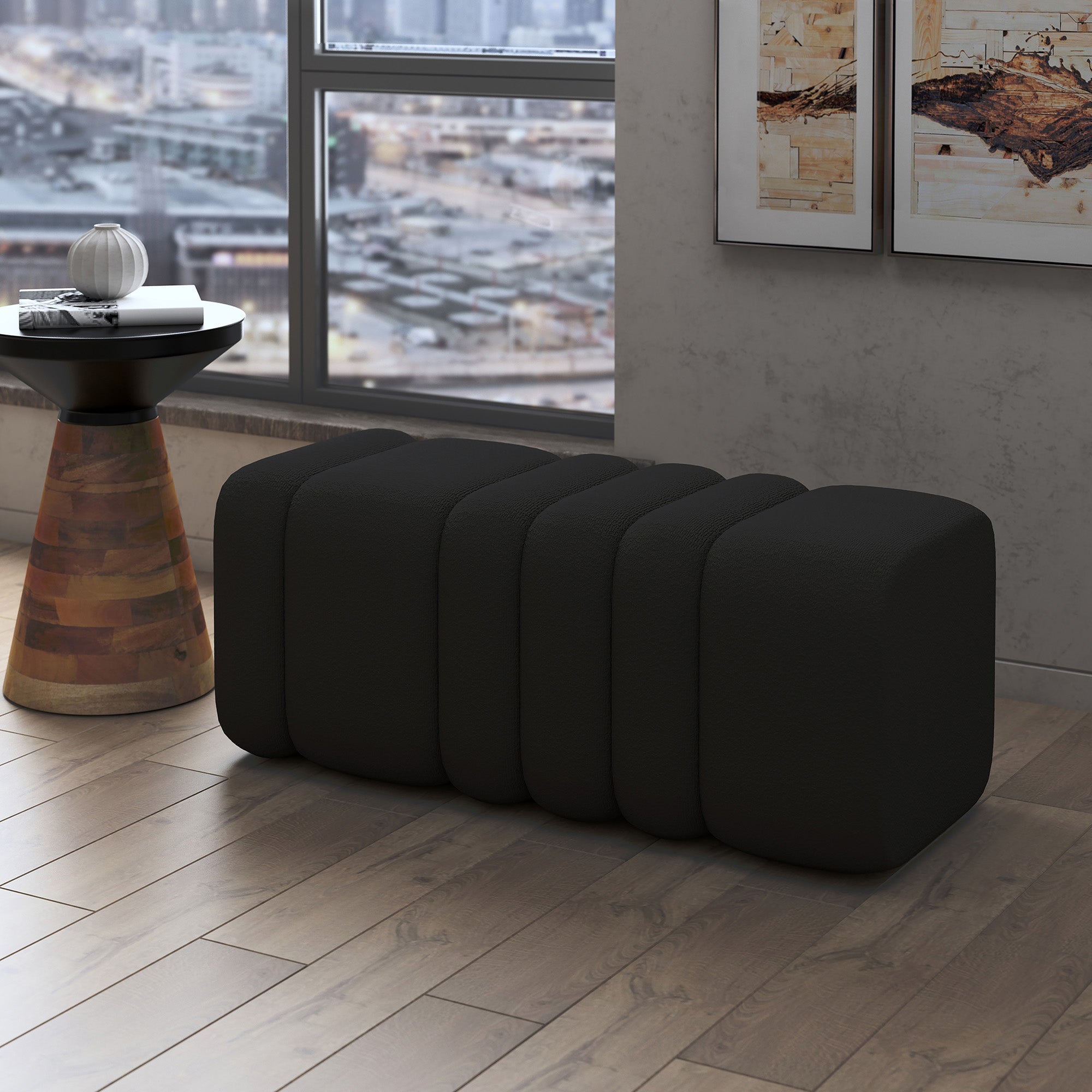 WorldwideRIGEL - LARGE OTTOMAN - BLACK