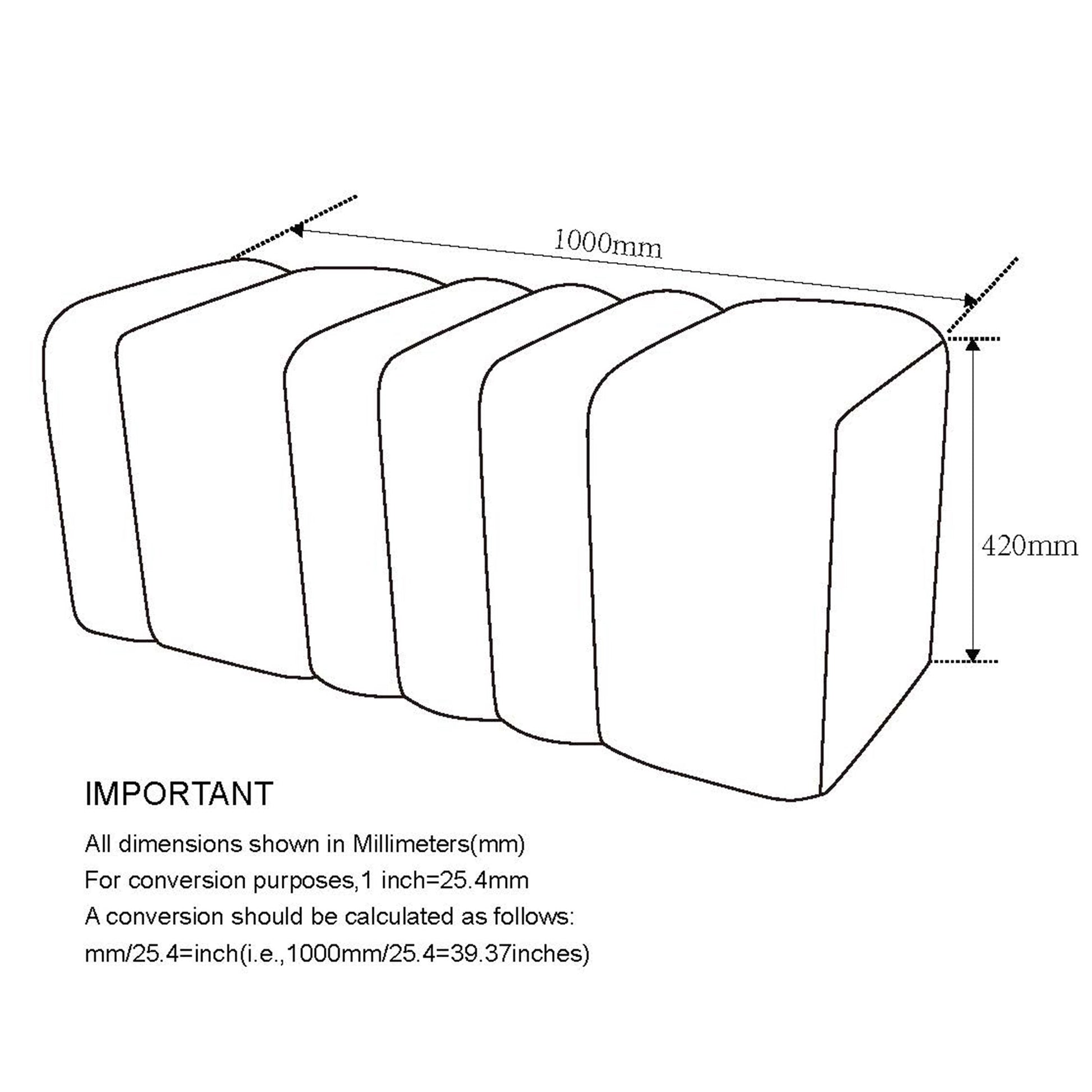 WorldwideRIGEL - LARGE OTTOMAN - BLACK