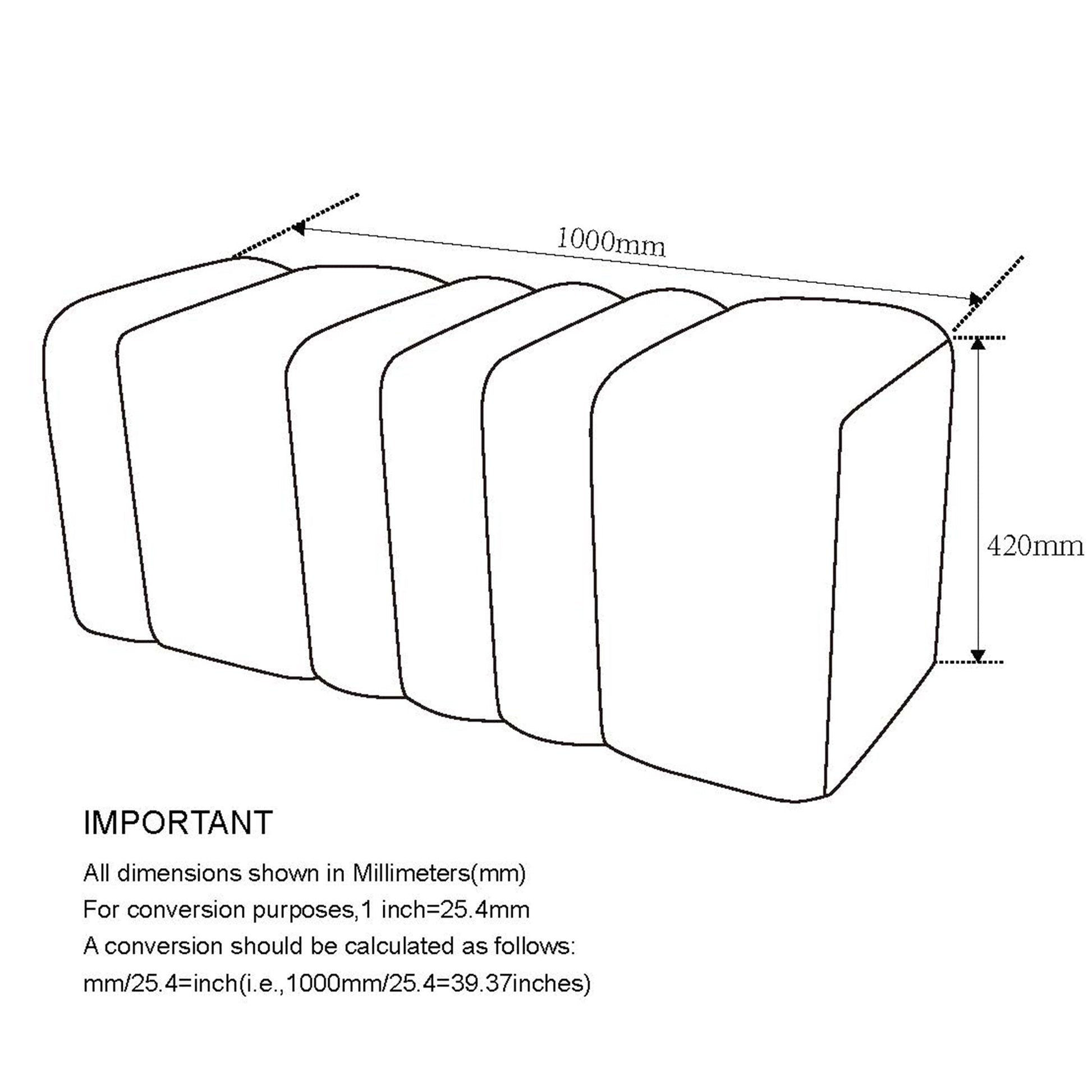 WorldwideRIGEL - LARGE OTTOMAN - IVORY