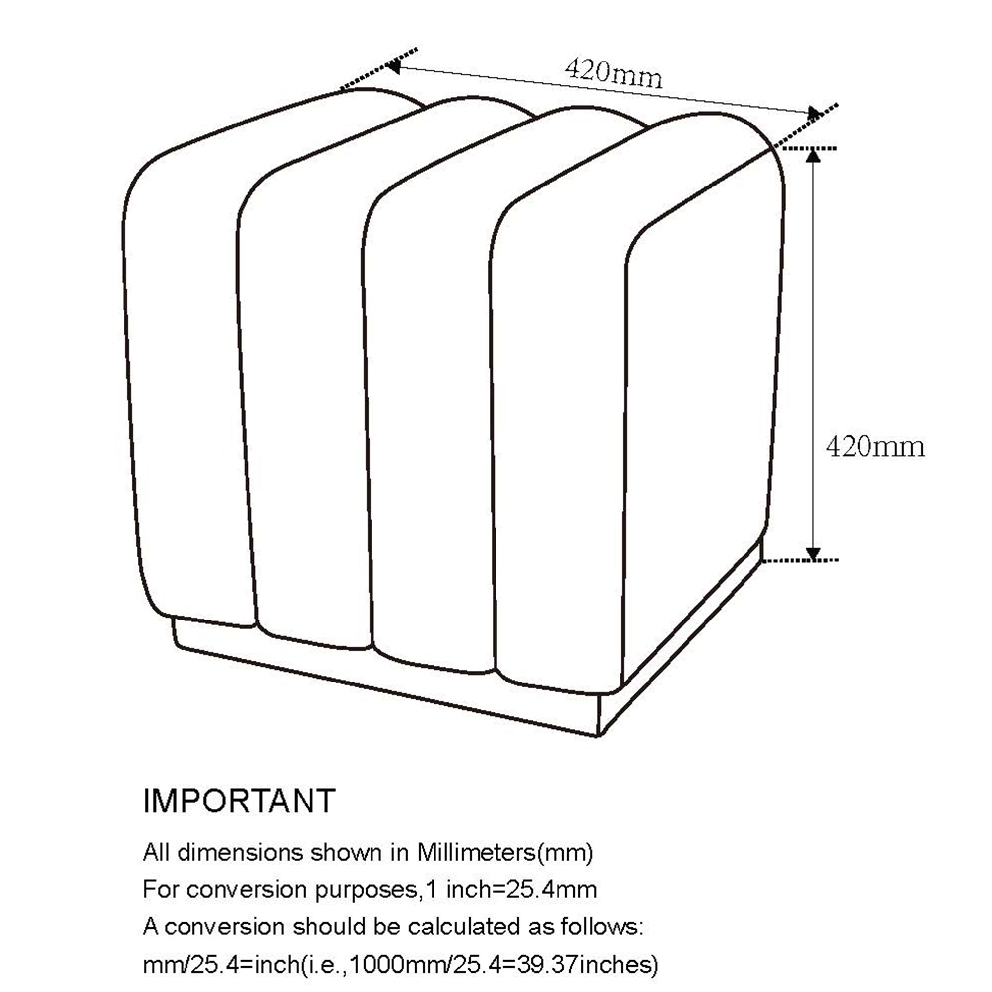 WorldwideRIGEL - SMALL OTTOMAN - BLACK