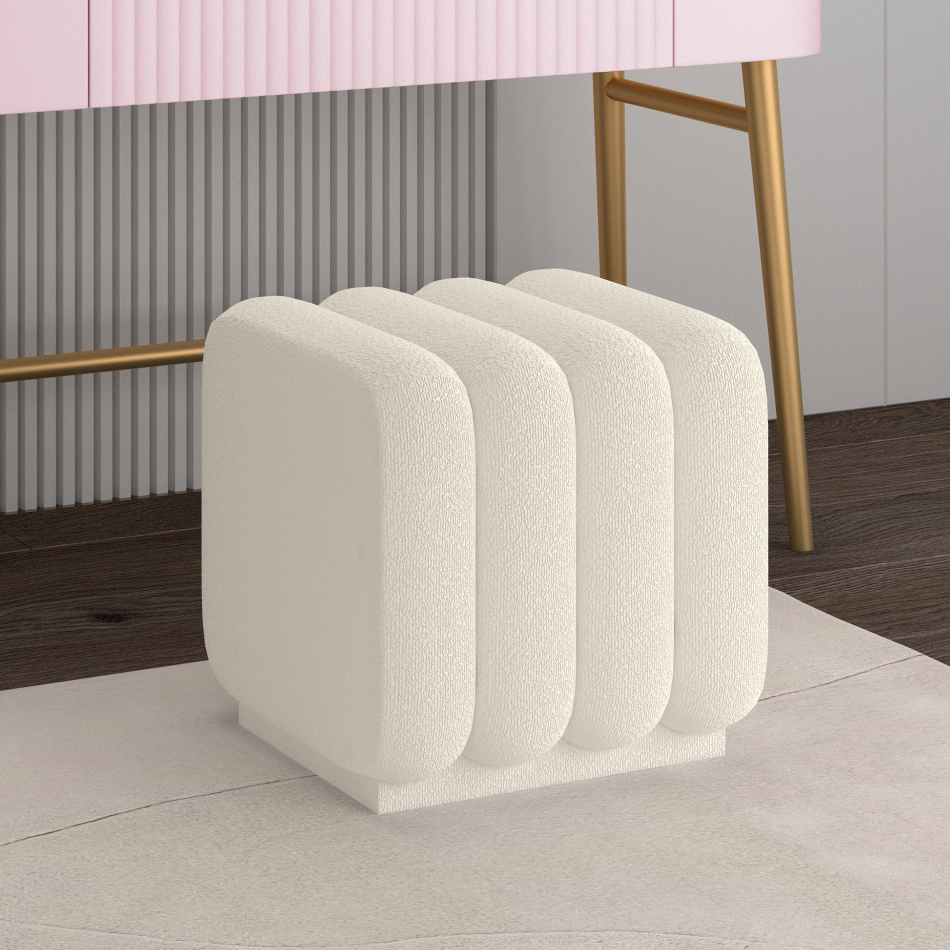 WorldwideRIGEL - SMALL OTTOMAN - IVORY