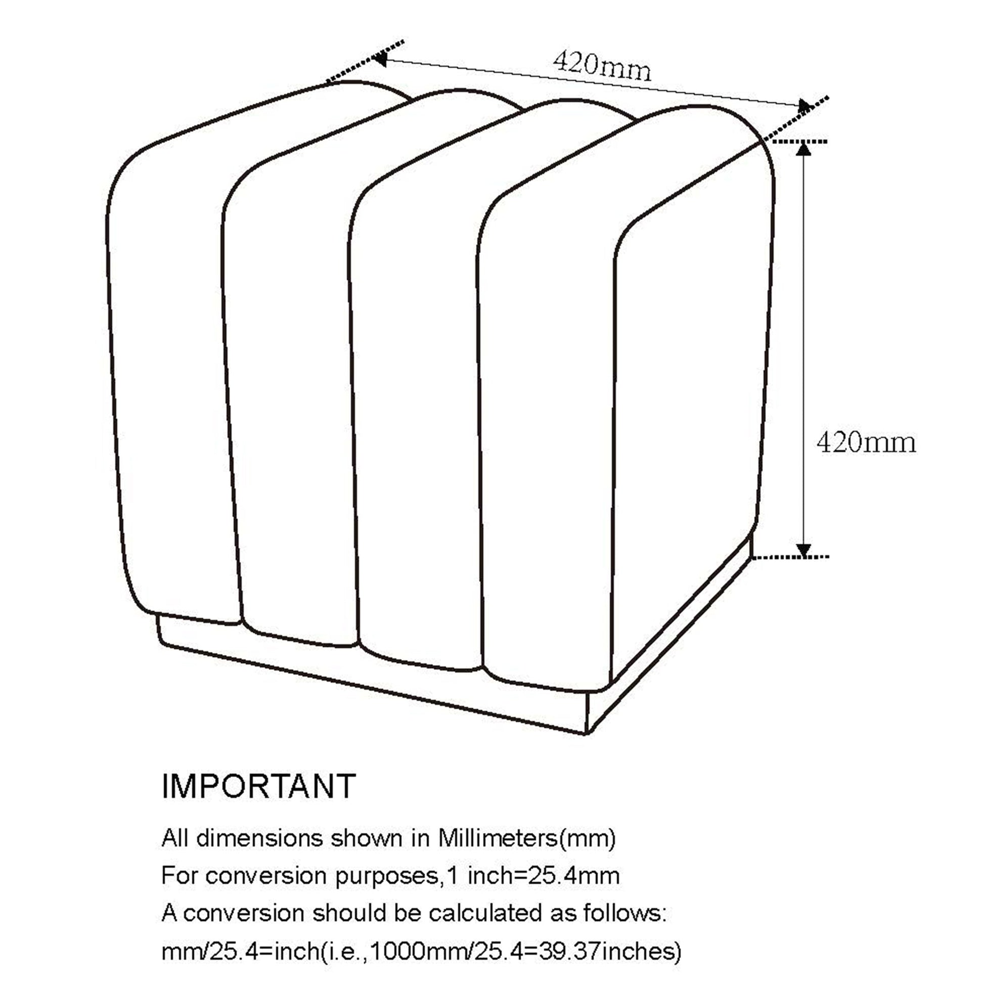 WorldwideRIGEL - SMALL OTTOMAN - IVORY