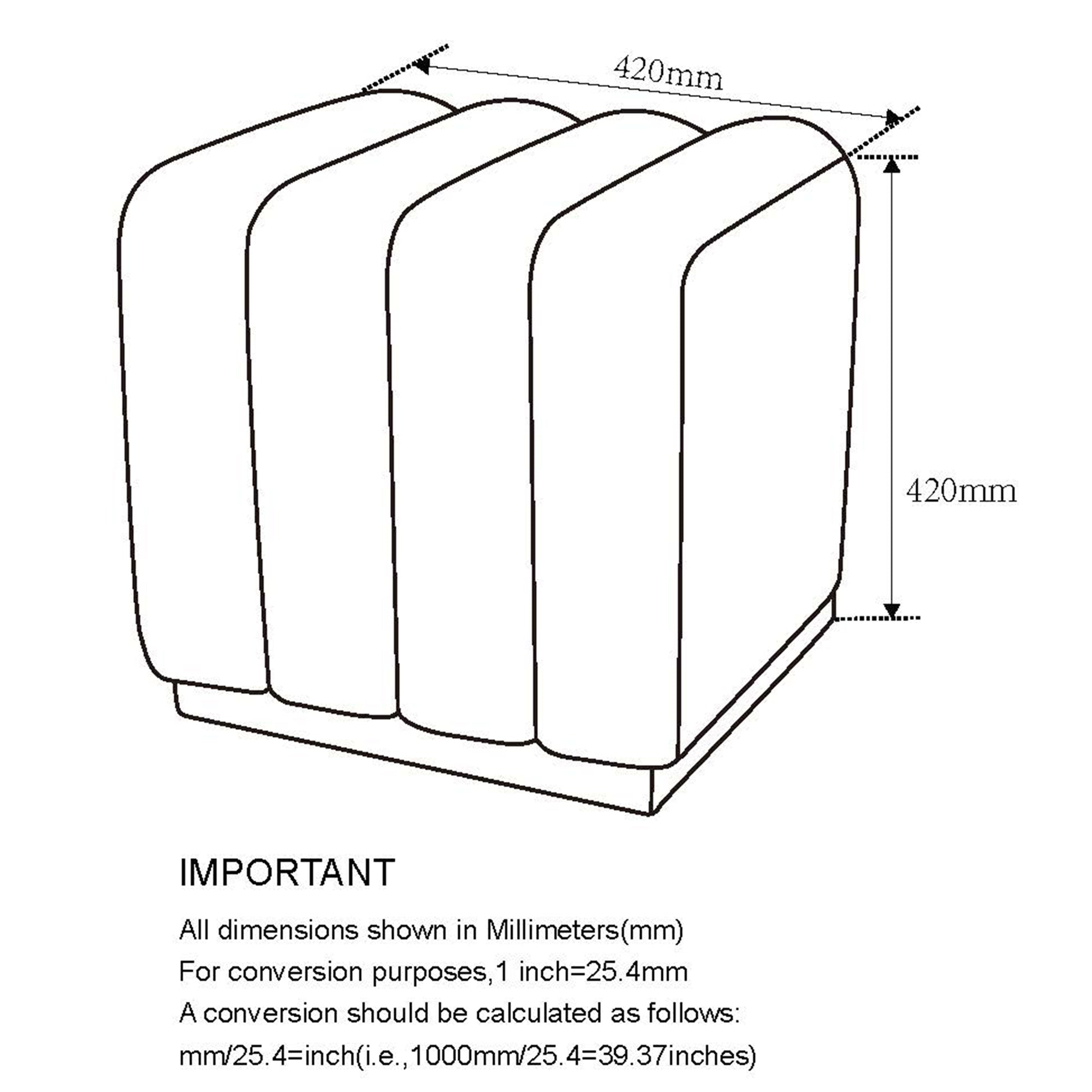 WorldwideRIGEL - SMALL OTTOMAN - IVORY