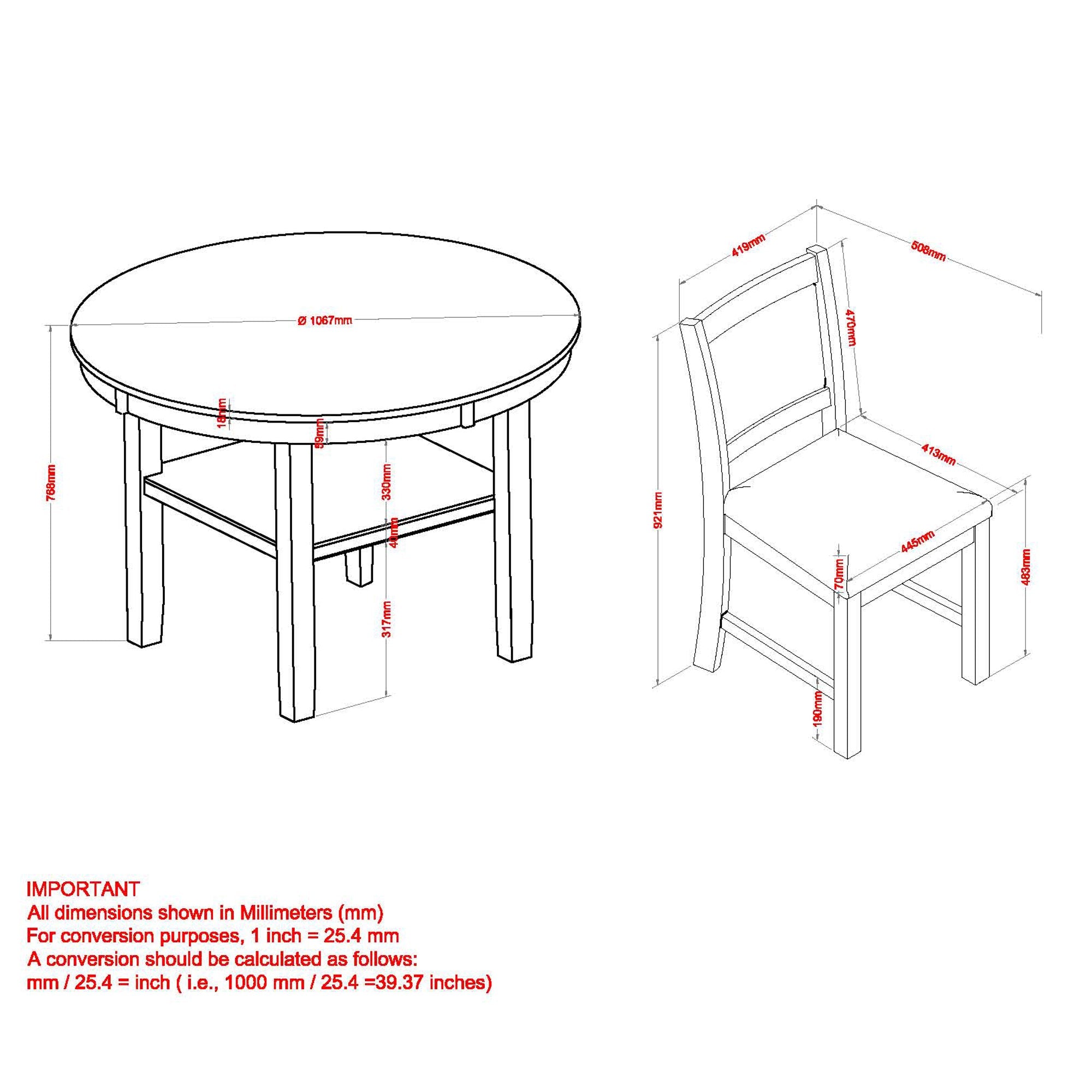 WorldwideSAMUEL - 5PC DINING SET - WHITEWASH