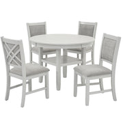 WorldwideSAMUEL - 5PC DINING SET - WHITEWASH