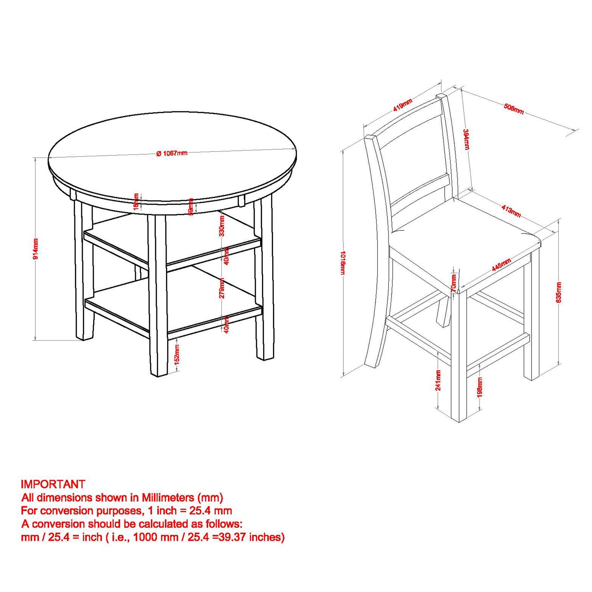 WorldwideSAMUEL - 5PC PUB SET - WHITEWASH