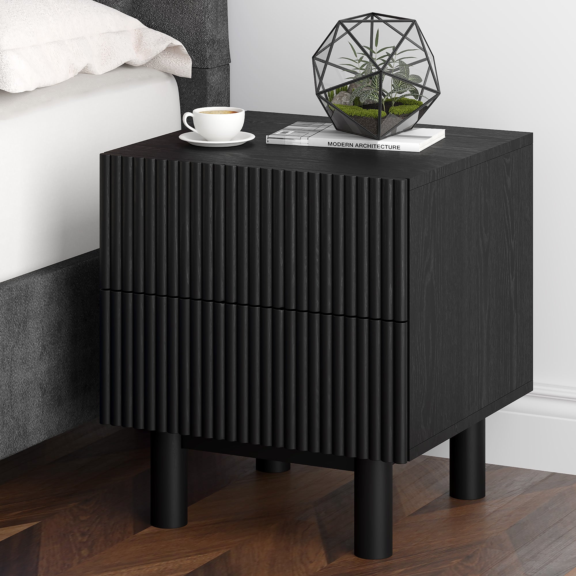 WorldwideSANGRA - 2 DRAWER ACCENT TABLE - BLACK